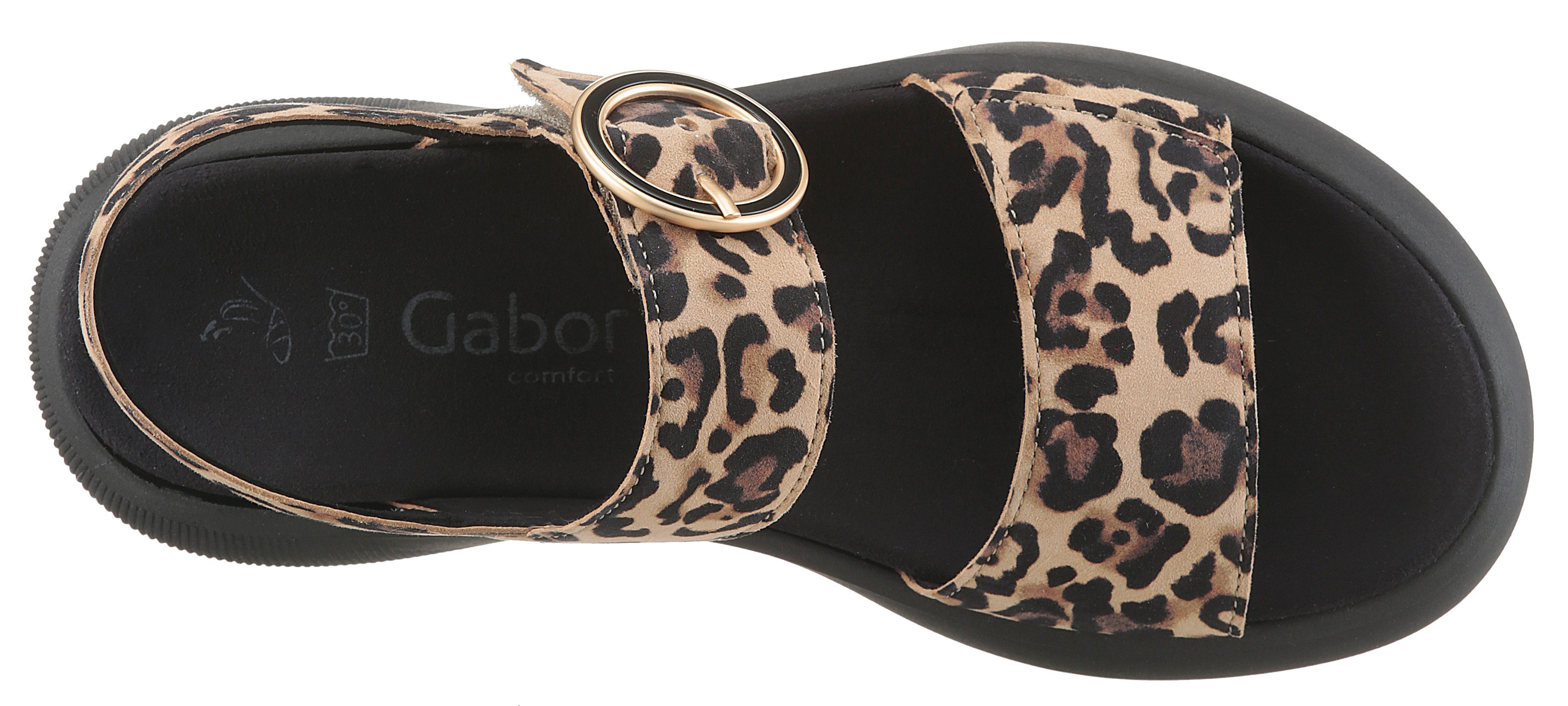 Gabor Sleehaksandaaltjes Florence , plateau, zomerschoen, riemchensandaal, comfort-schoen in breedte (=breed)