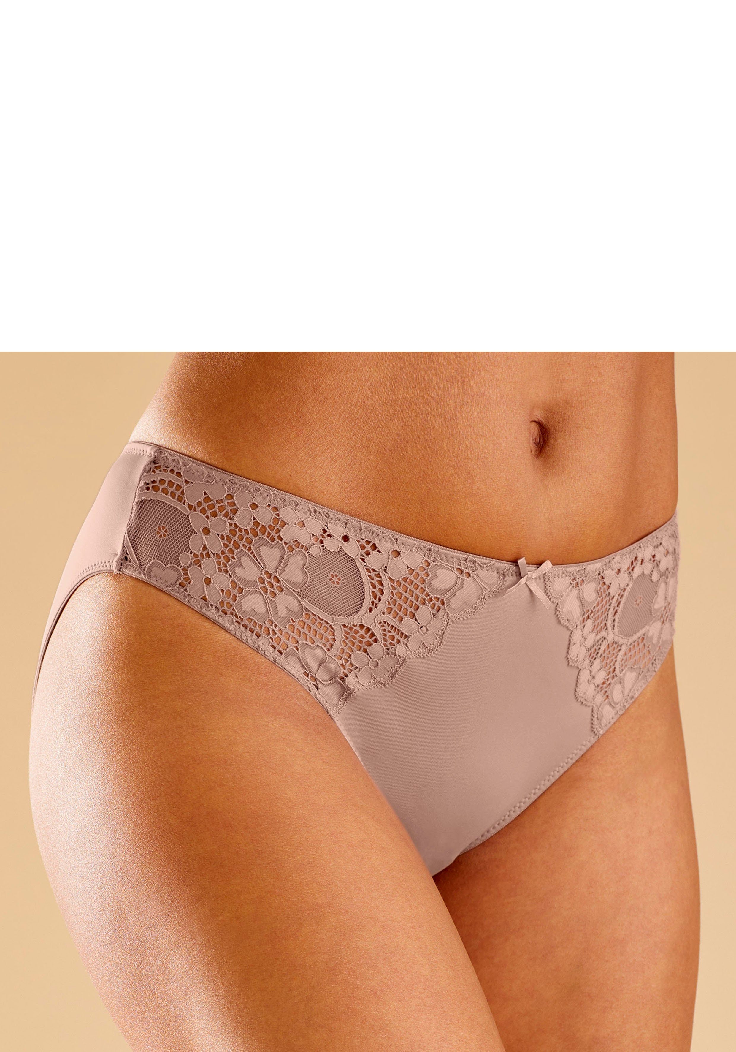 Petite fleur Slip met iets transparante jacquard-kant aan beide kanten opzij (3 stuks)