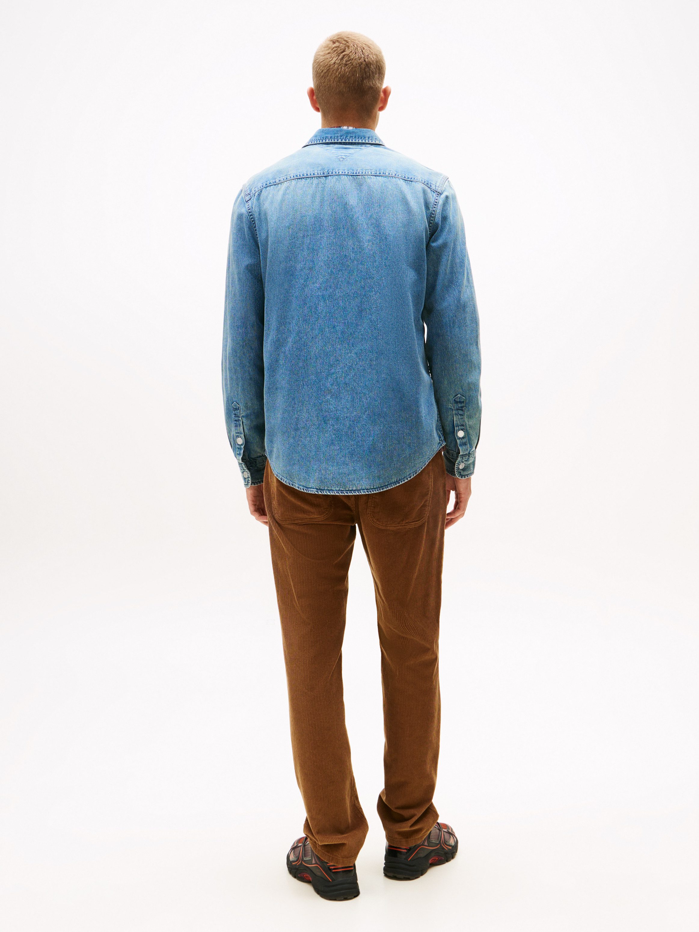 TOMMY Jeans overhemd REGULAR DENIM SHIRT Regular fit met ronde hals