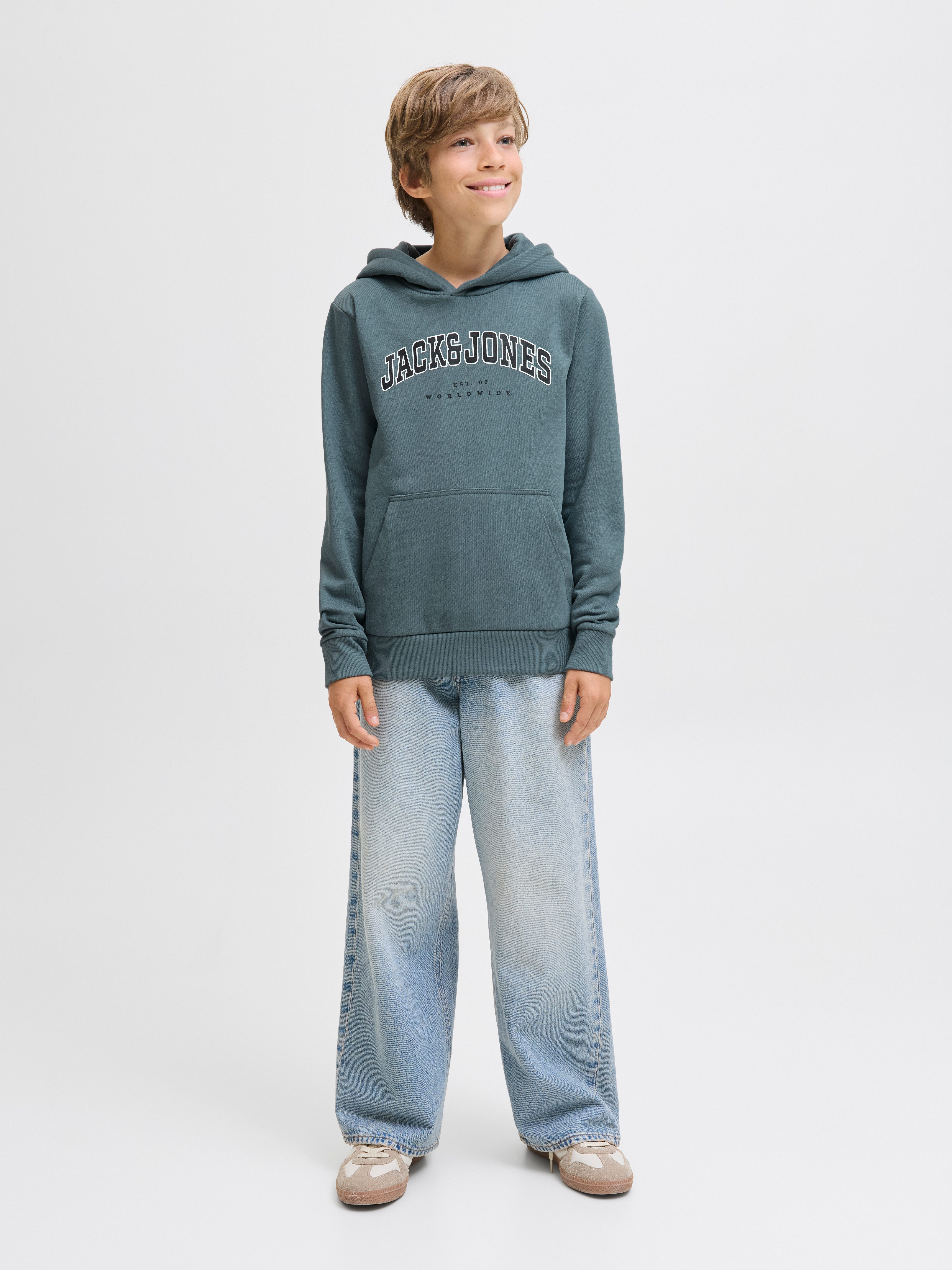 Jack & Jones Junior Hoodie JJECALEB VARSITY SWEAT HOOD NOOS JNR