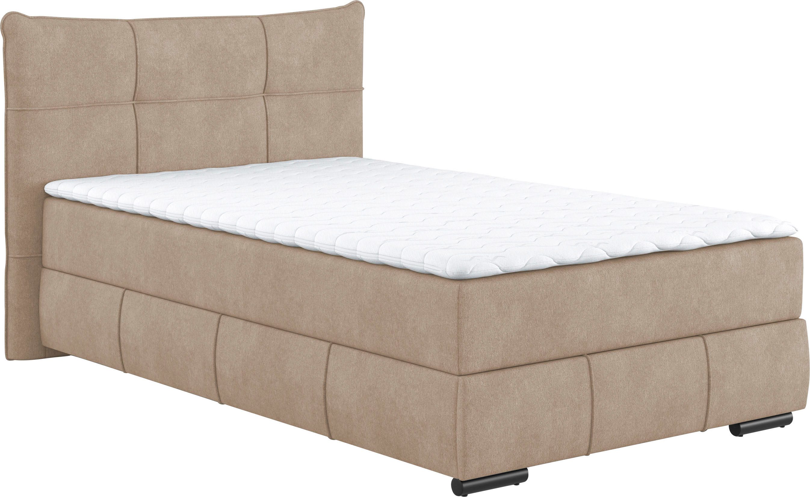Mr. Couch Boxspring Brewdley met bedkist, incl. matras Topmatras en sierkussen, in verschillende hardheden beschikbaar