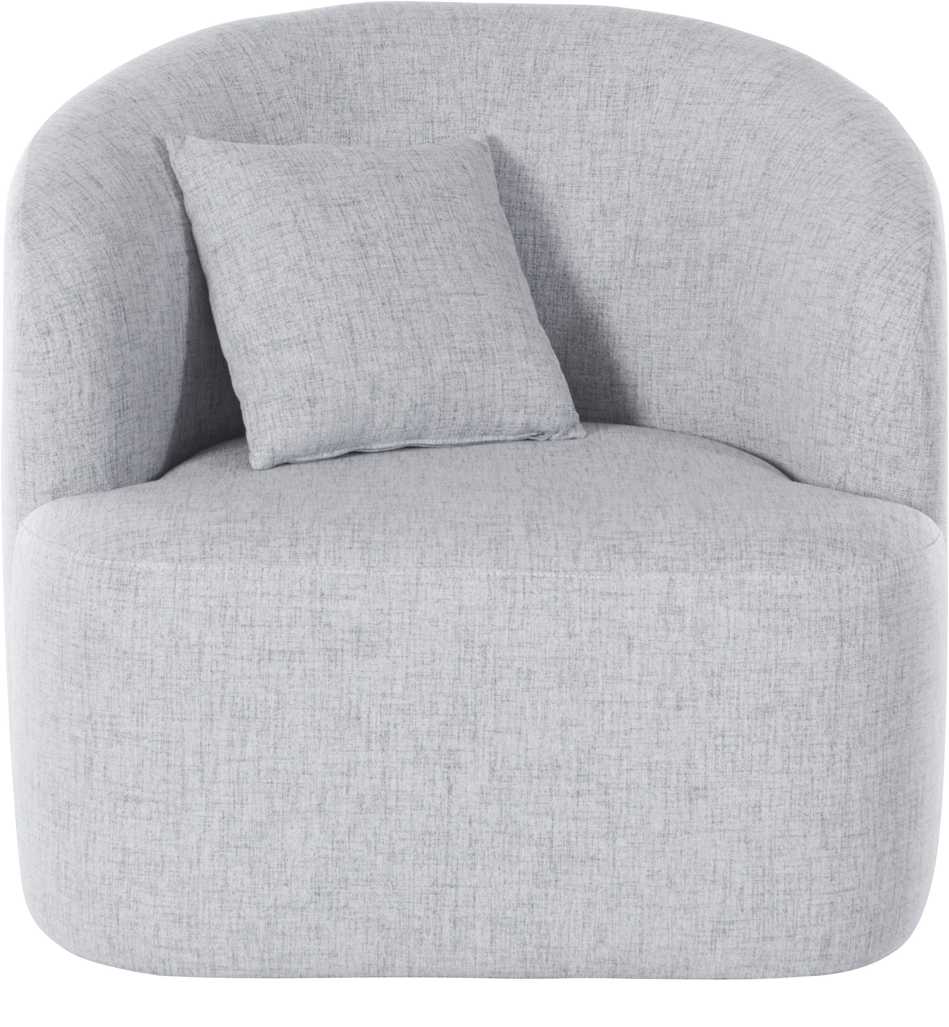 LeGer Home by Lena Gercke Draaibare fauteuil Dilara afgeronde rugleuning en front, in 3 stofkwaliteiten