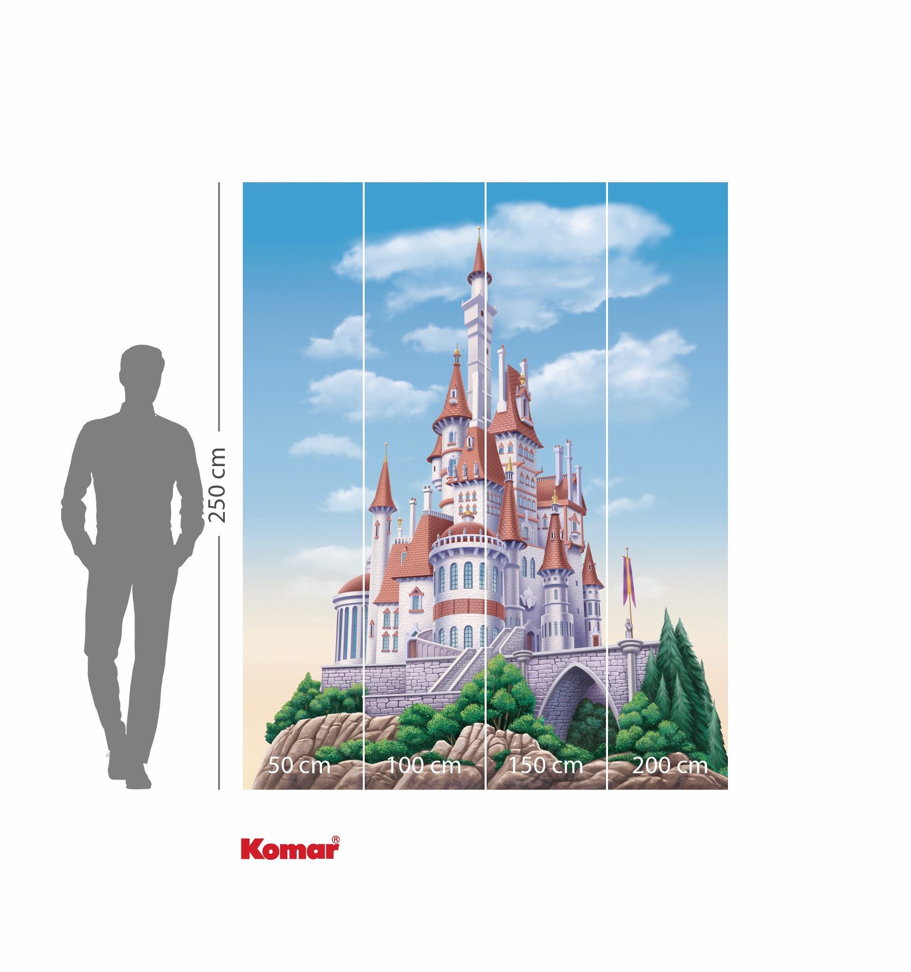 Komar Kinderbehang Disney Princess Belle Castle (1 stuk)