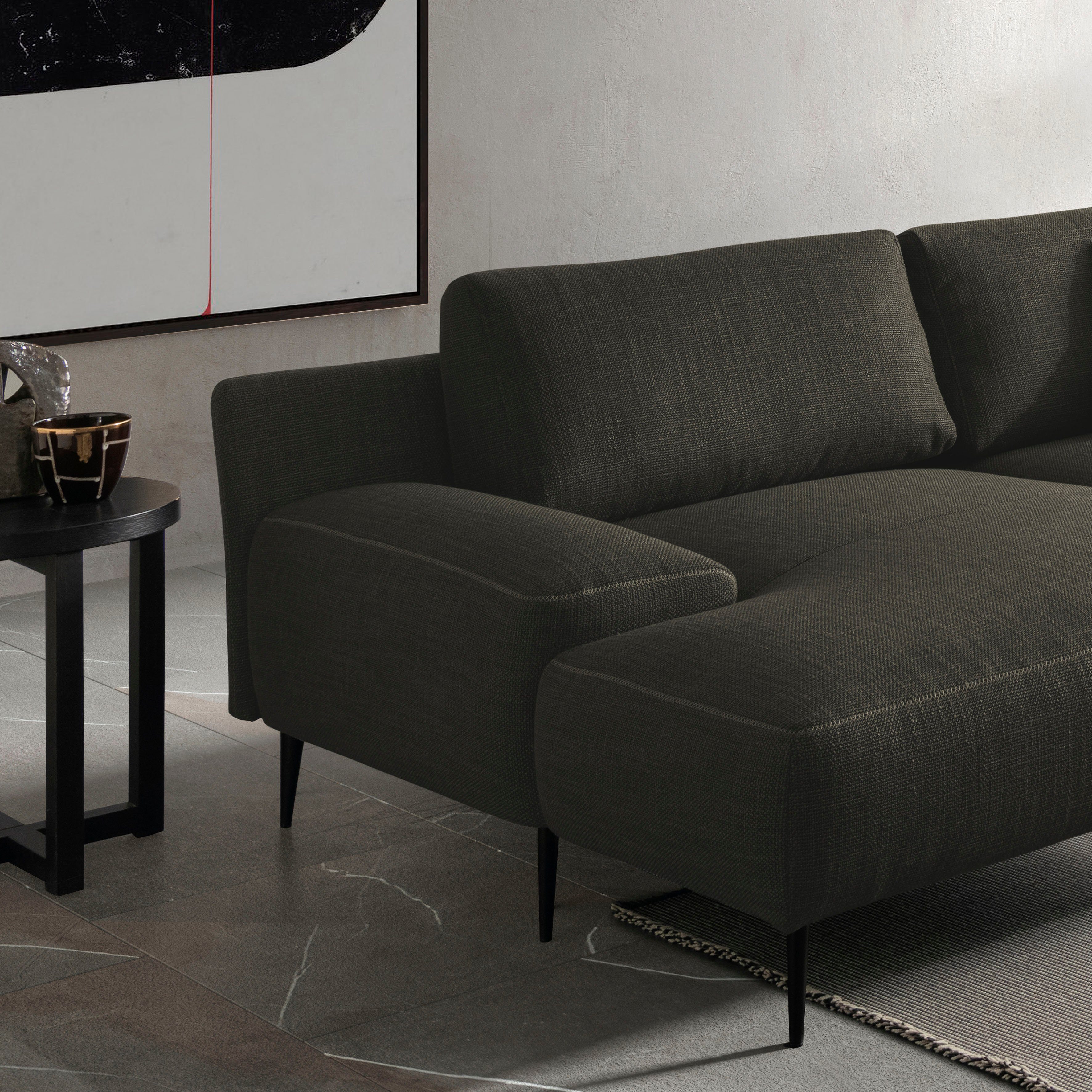 designwerk Hoekbank Forma L-vorm, tijdloos ontwerpsofa met actuele voet