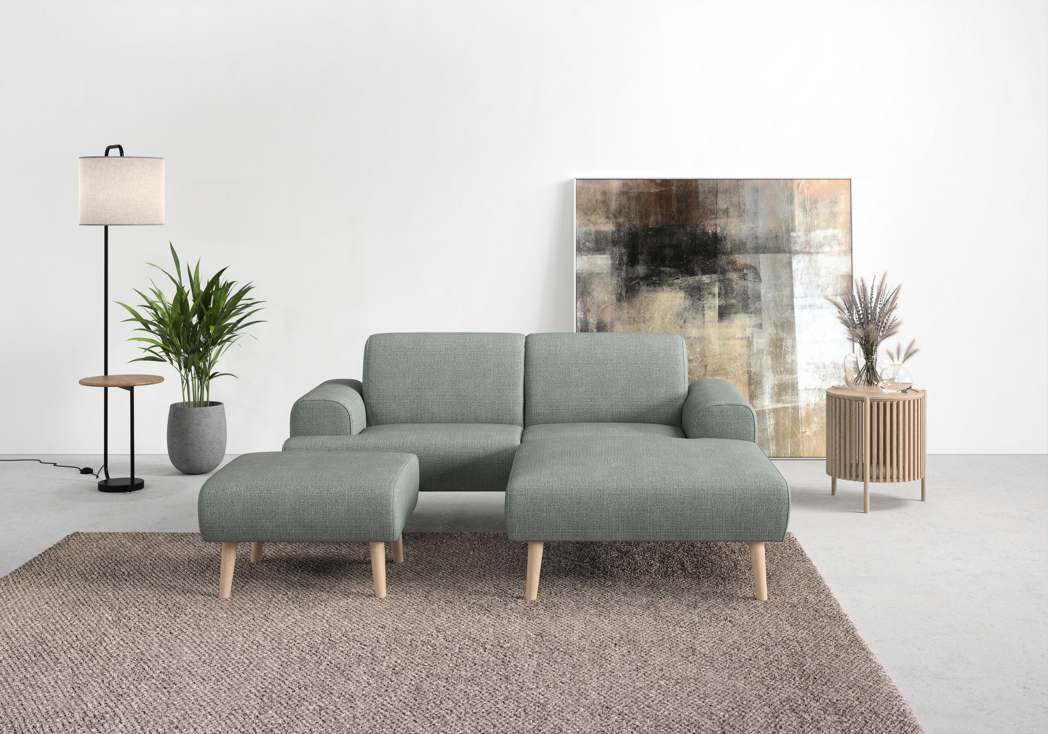 andas Hoekbank Swift Scandic Design, comfortabele binnenvering, Breedte 192cm, L-vorm