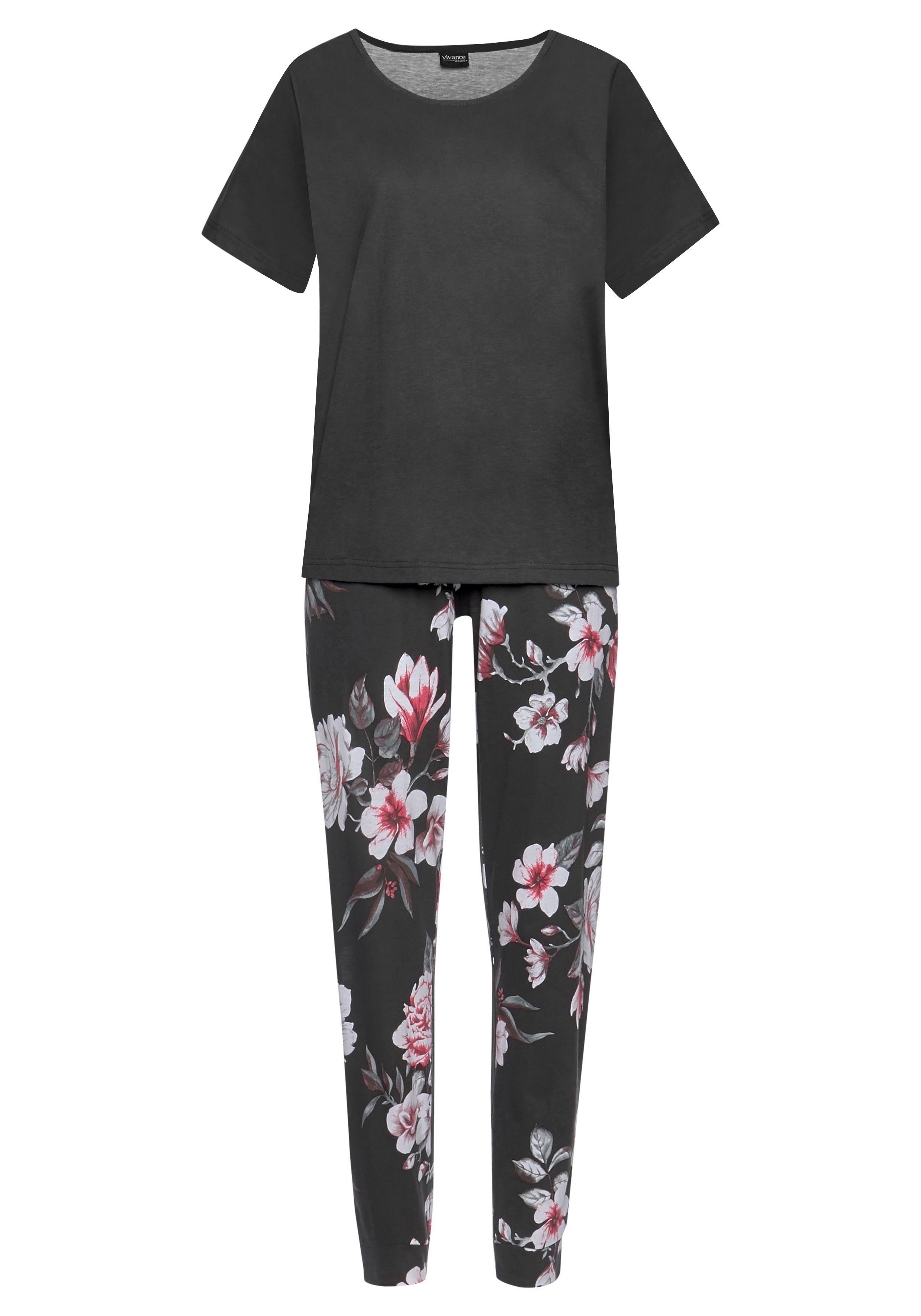 Vivance Dreams Pyjama met bloemenprint (2-delig)
