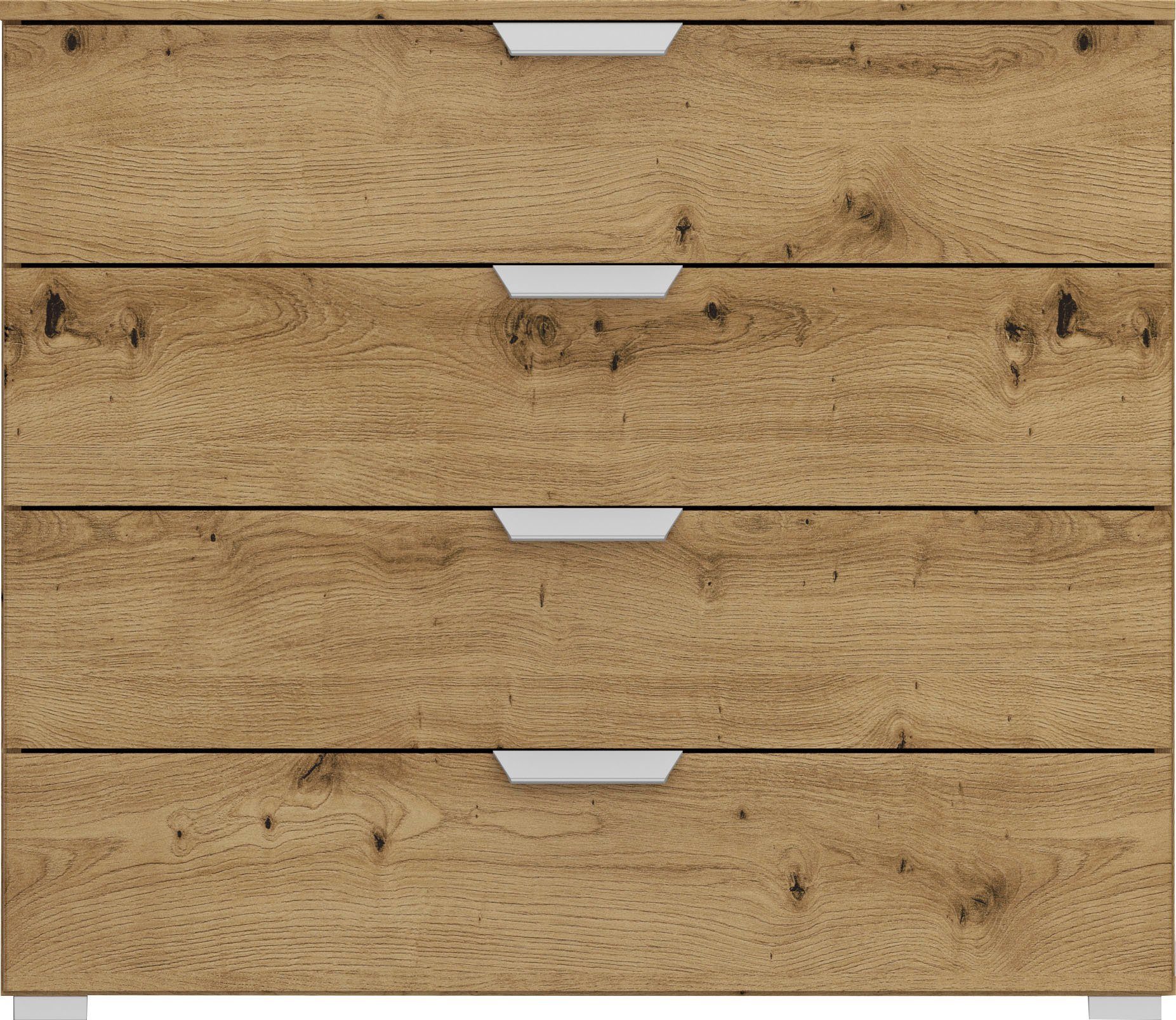 rauch Ladekast Sideboard ORIAS met decor- of hoogglansfront met 4 lades en 2 deuren en metalen grepen made in germany