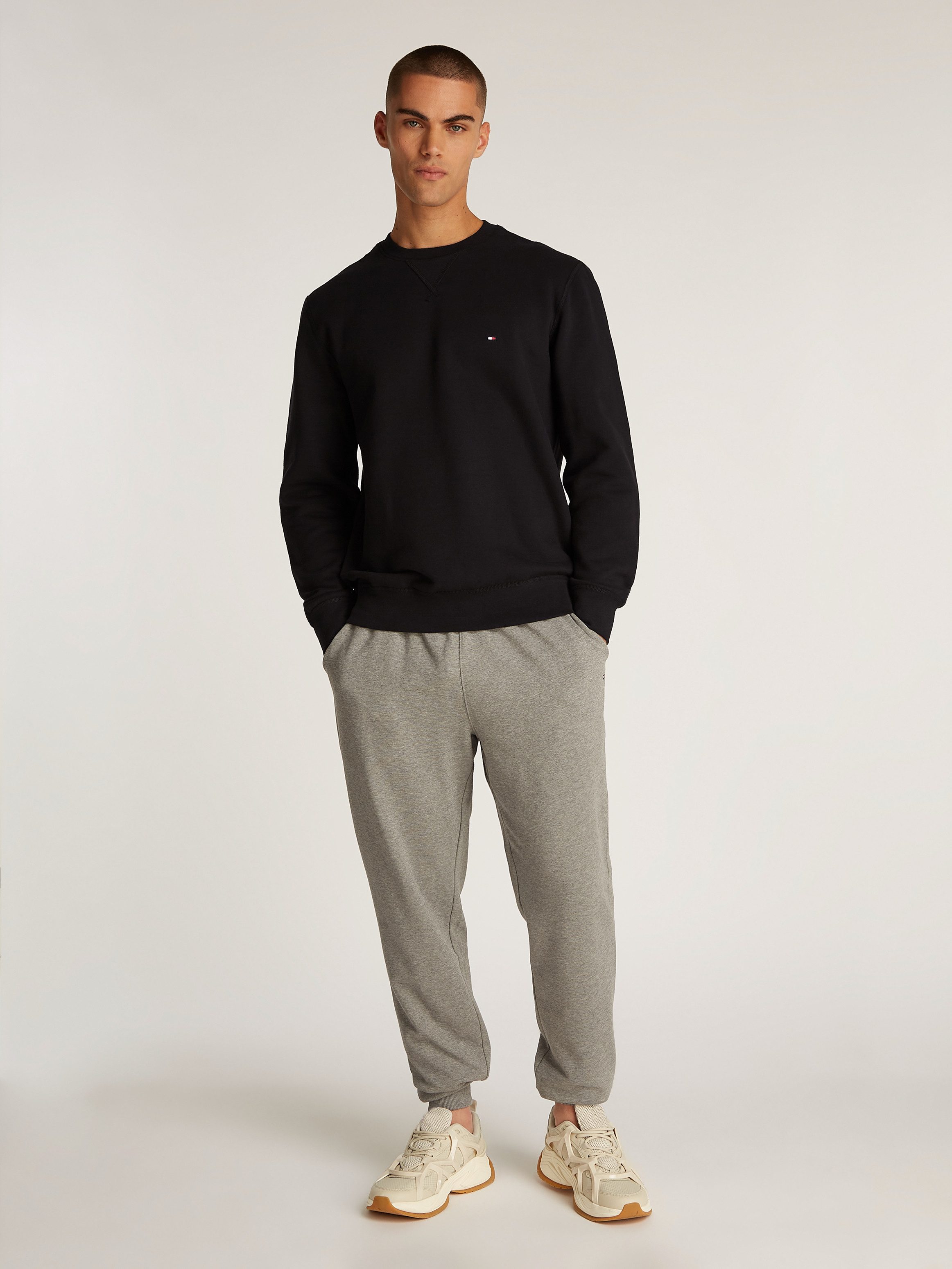 Tommy Hilfiger Sweatshirt ESSENTIAL FLEECE CREWNECK met logoborduursel