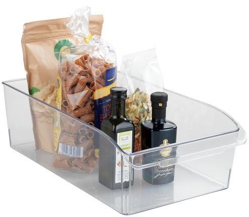 WENKO Organizer L voor voorraad, passend voor keuken kast en plank, pet, transparant