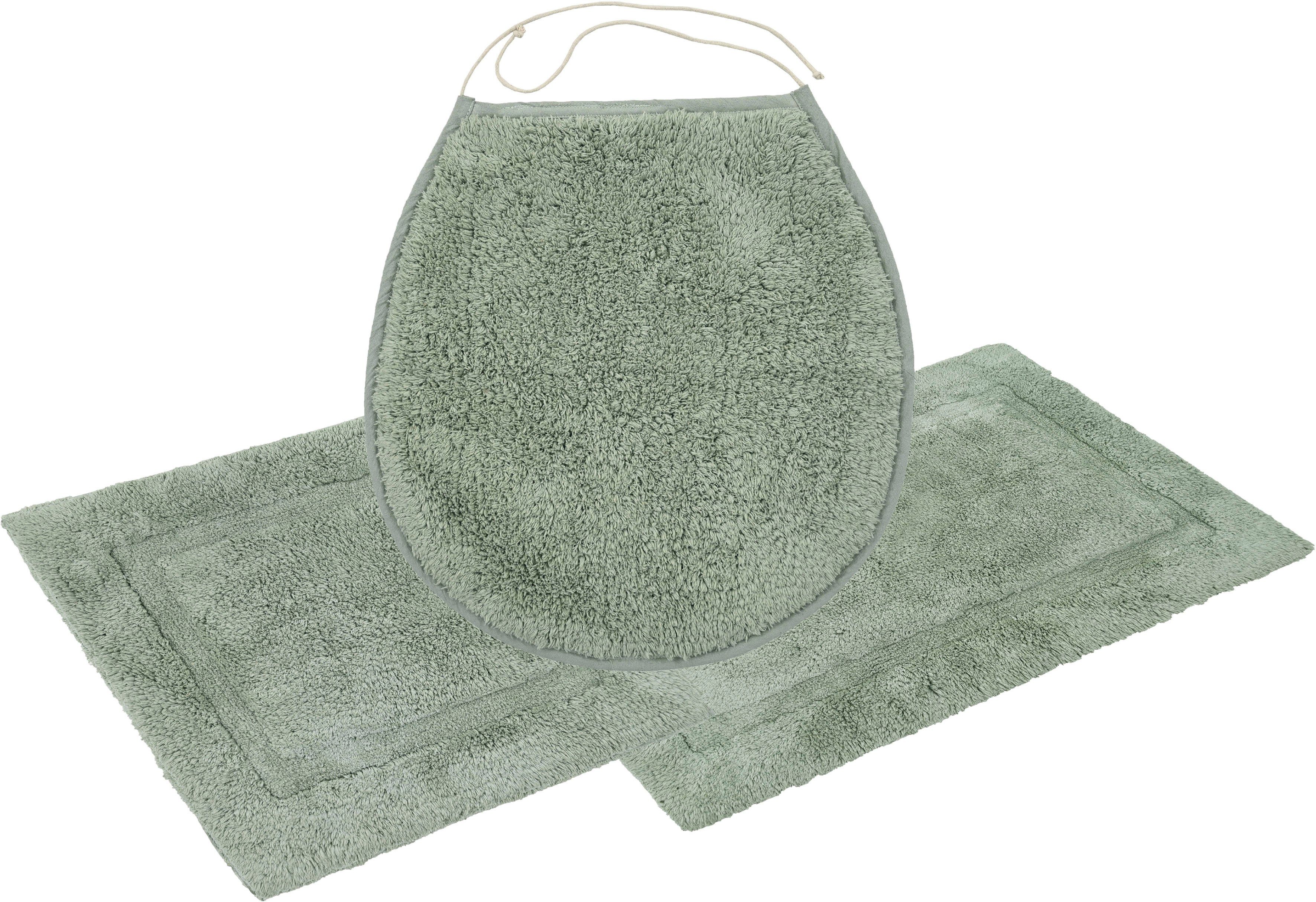 OTTO products Badmat Leni Hoog-laag effect, met bies, ook als 3-delige set verkrijgbaar