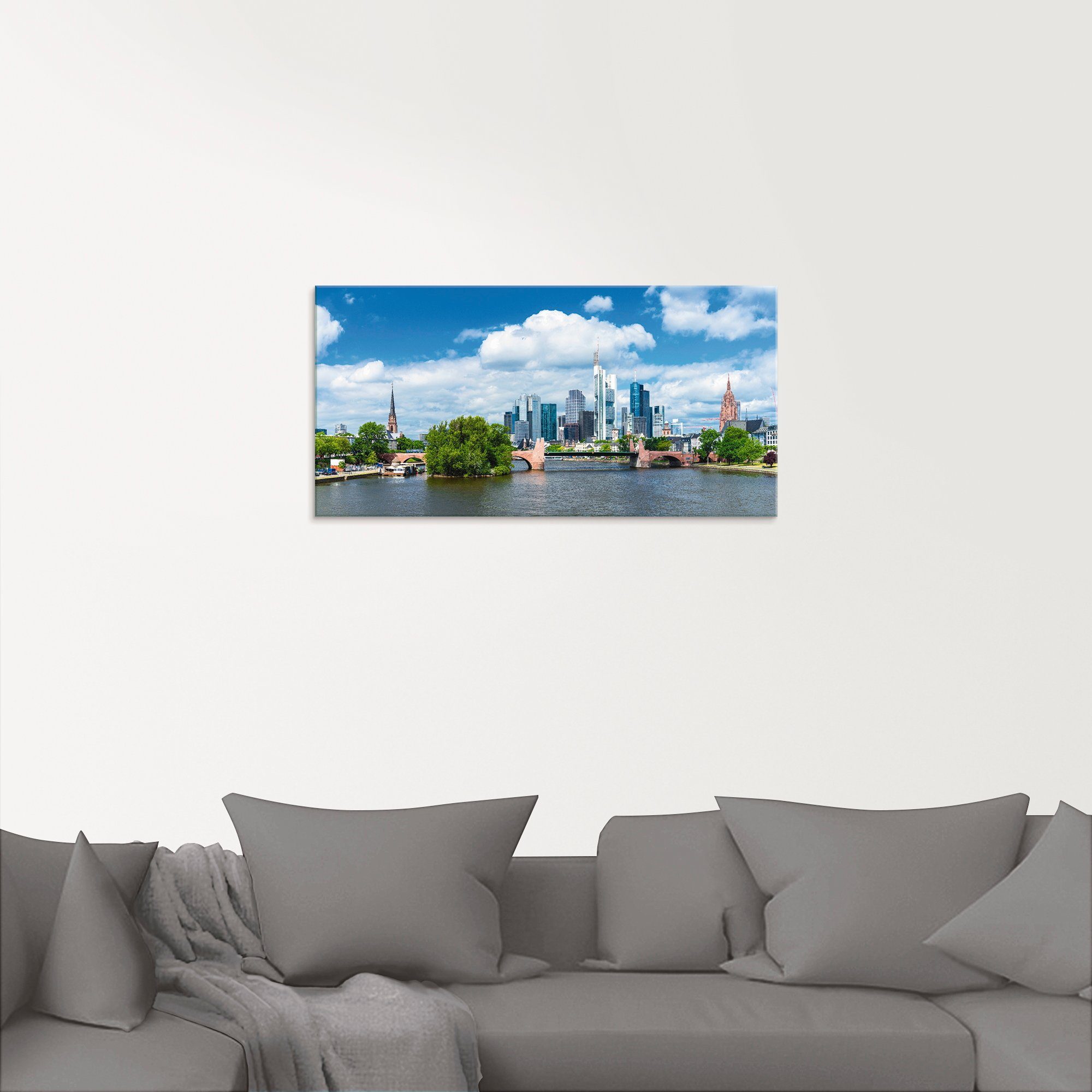 Artland Print op glas Frankfurt am Main in verschillende maten