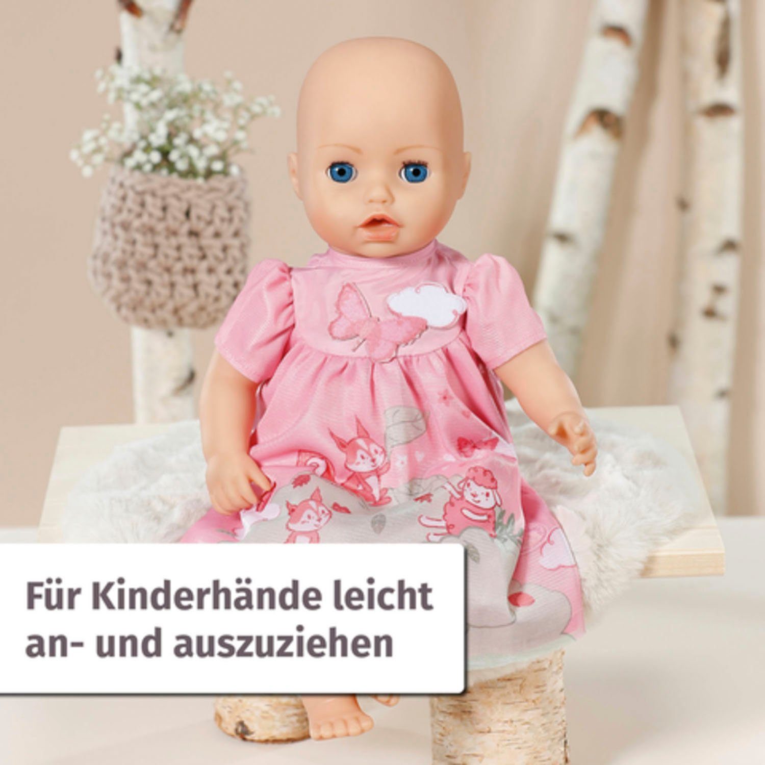 Baby Annabell Poppenkleding Jurk roze eekhoorntje, 43 cm