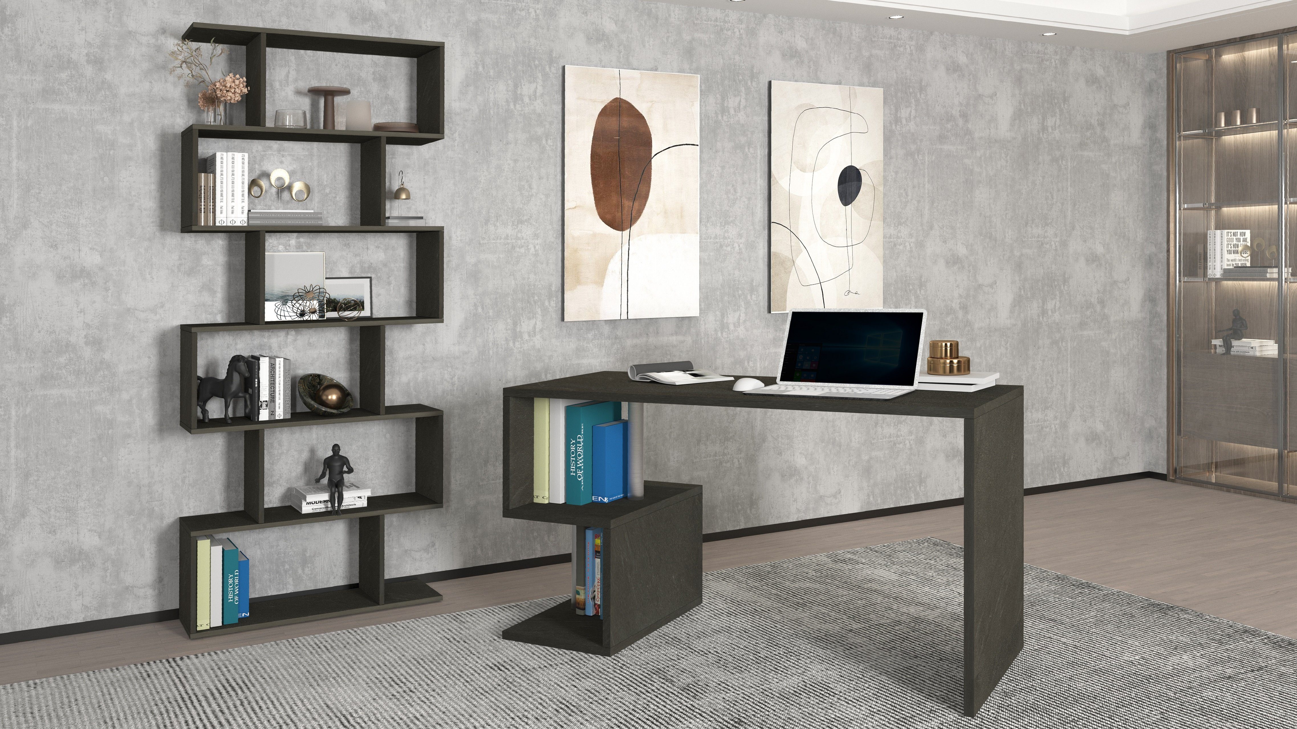 INOSIGN Bureau Essence, modern ontwerp in verschillende breedtes, met en zonder monitorsteun, gemaakt in italië