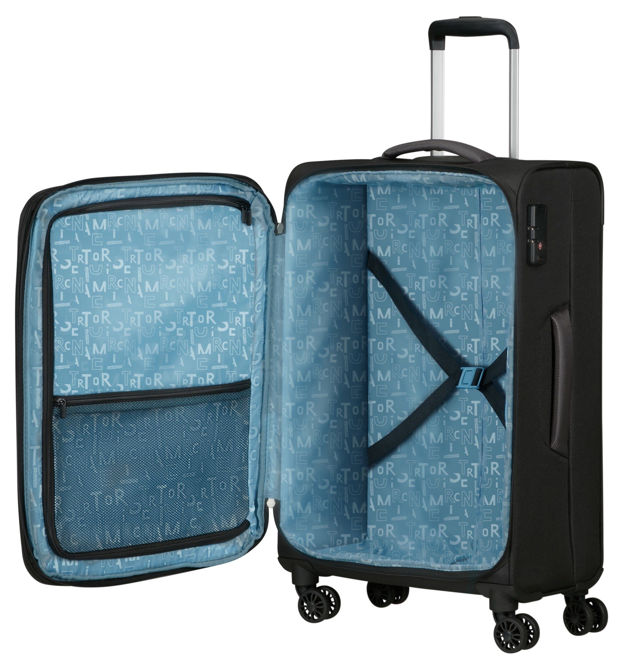 American Tourister Zachte bagage trolley PULSONIC Spinner 67 Reiskoffer zachte koffer TSA-slot