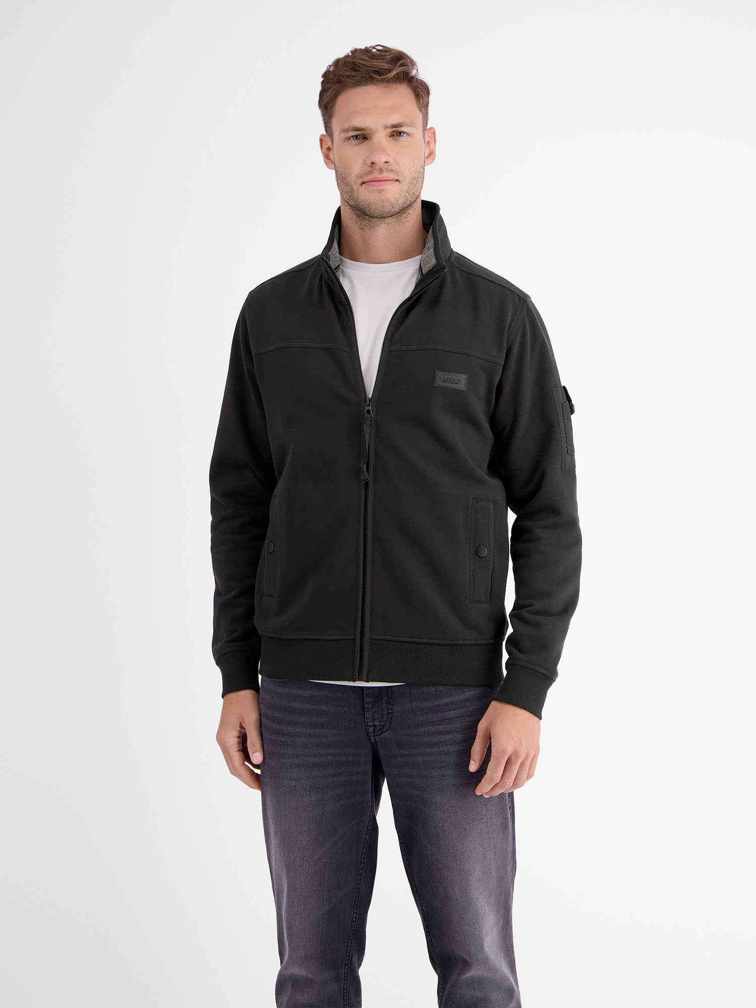 Lerros Sweatvest LERROS sweatshirt jack in zachte kwaliteit