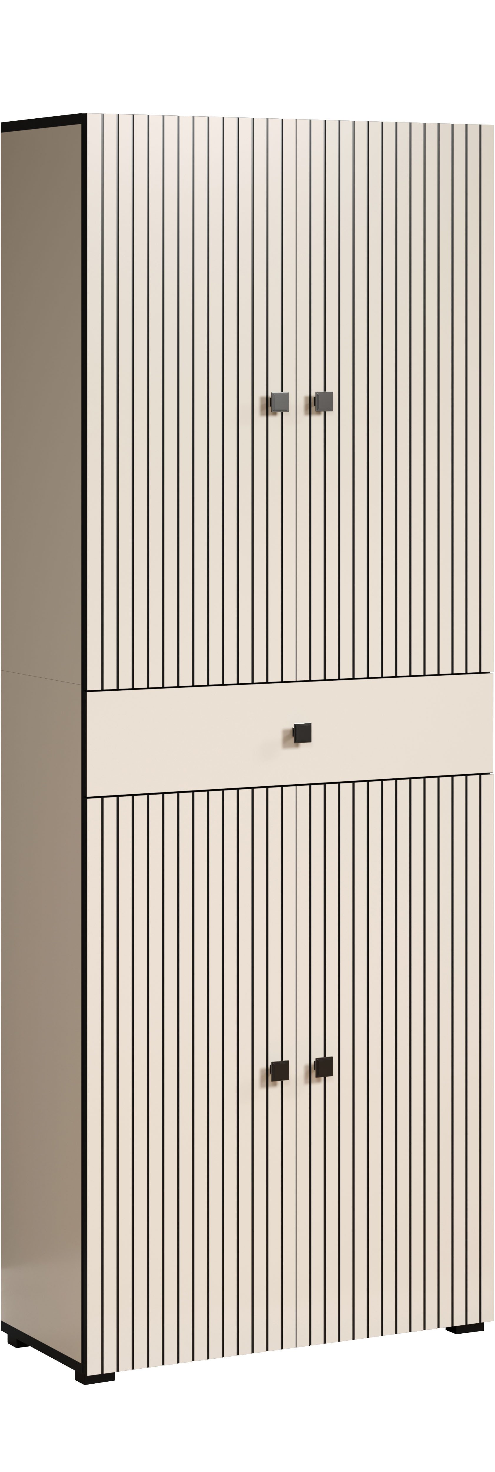 welltime Hoge kast Amrum Breedte 40 cm, ruime hoge kast eik ribbellook badkamerkast (1 stuk)