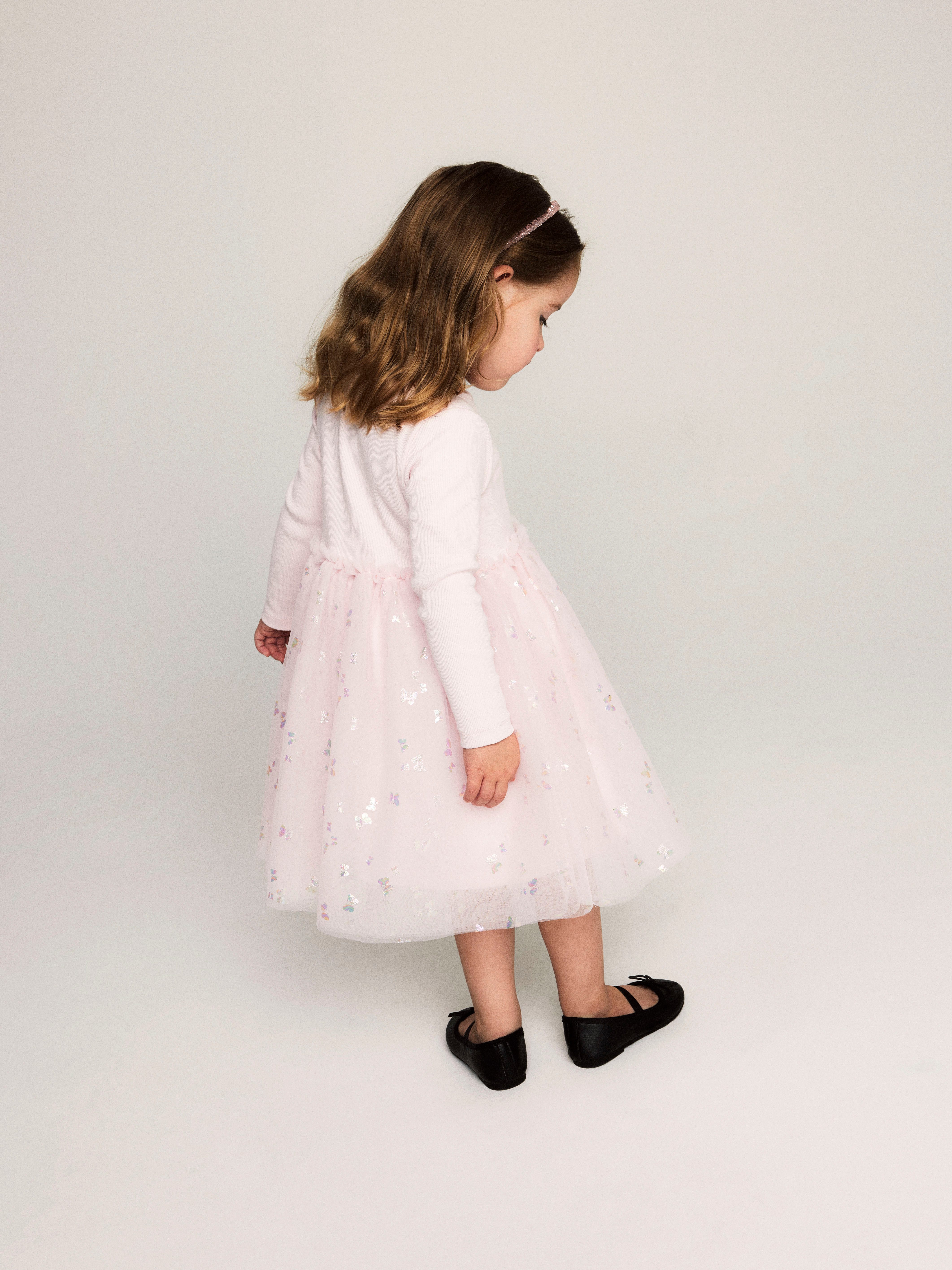 Name It Mini-jurk NMFDUBUTTERFLY LS DRESS