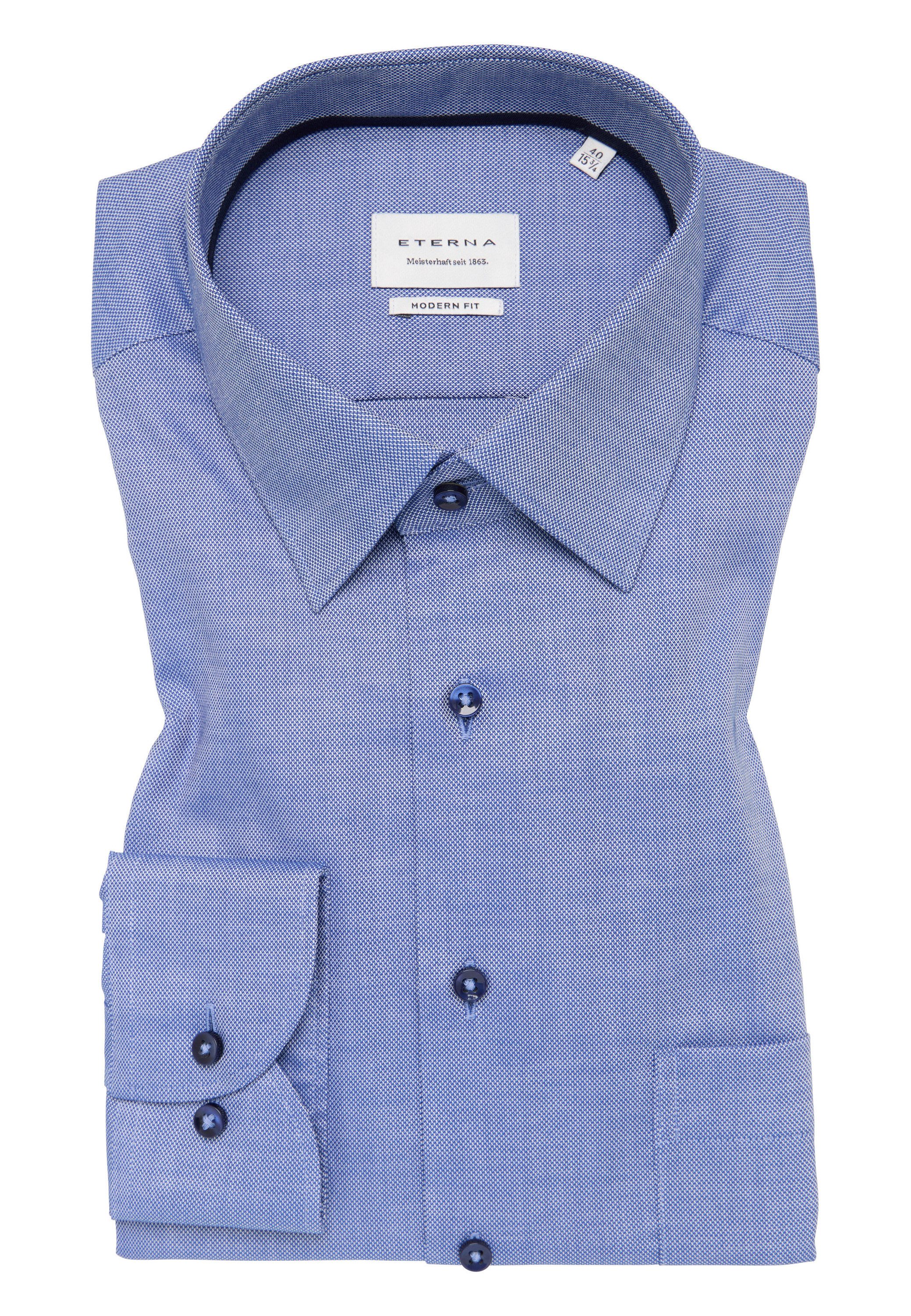 Eterna Overhemd met lange mouwen MODERN FIT NON IRON (strijkvrij)