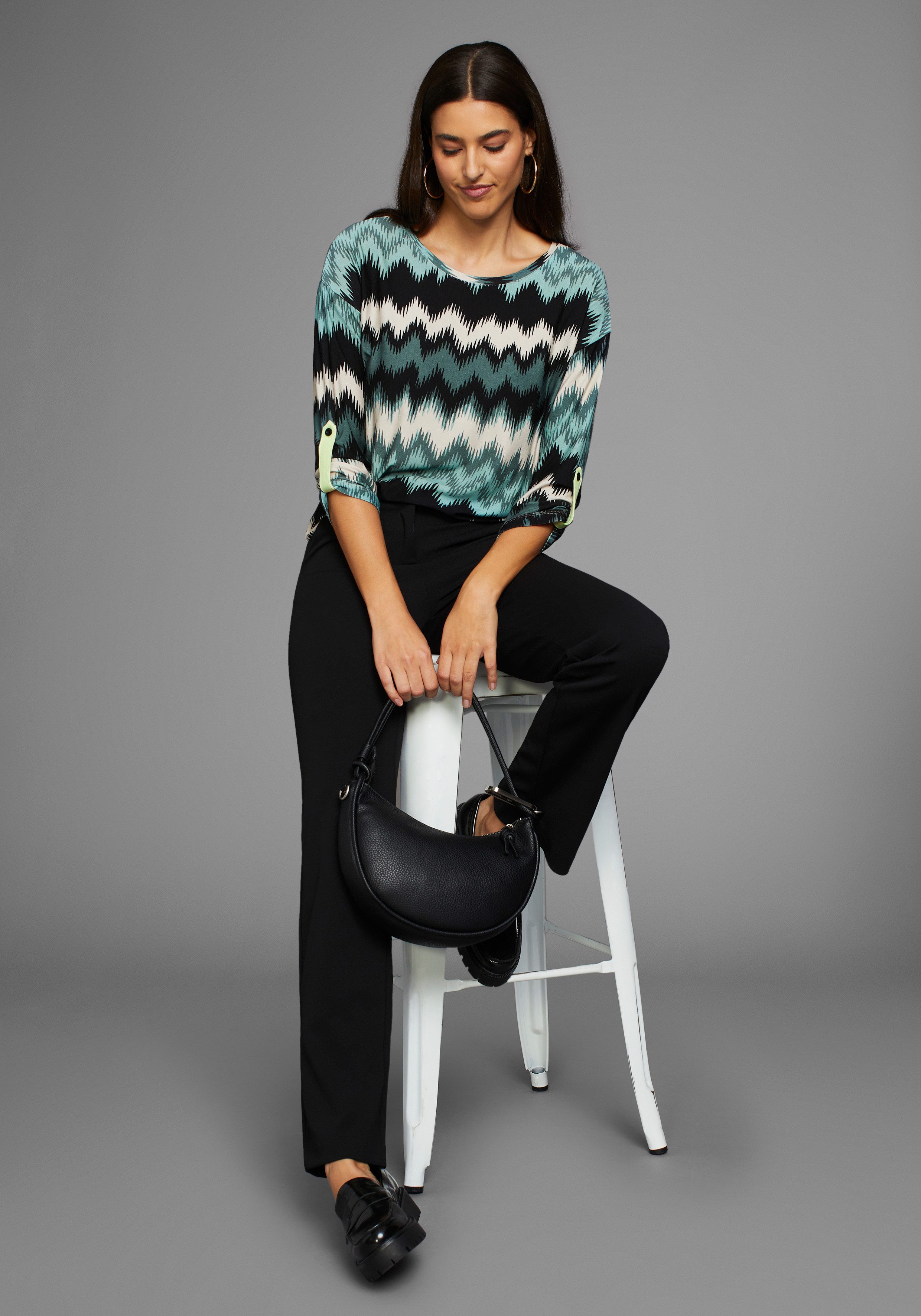 Laura Scott Shirt met 3/4 mouwen met all-over print