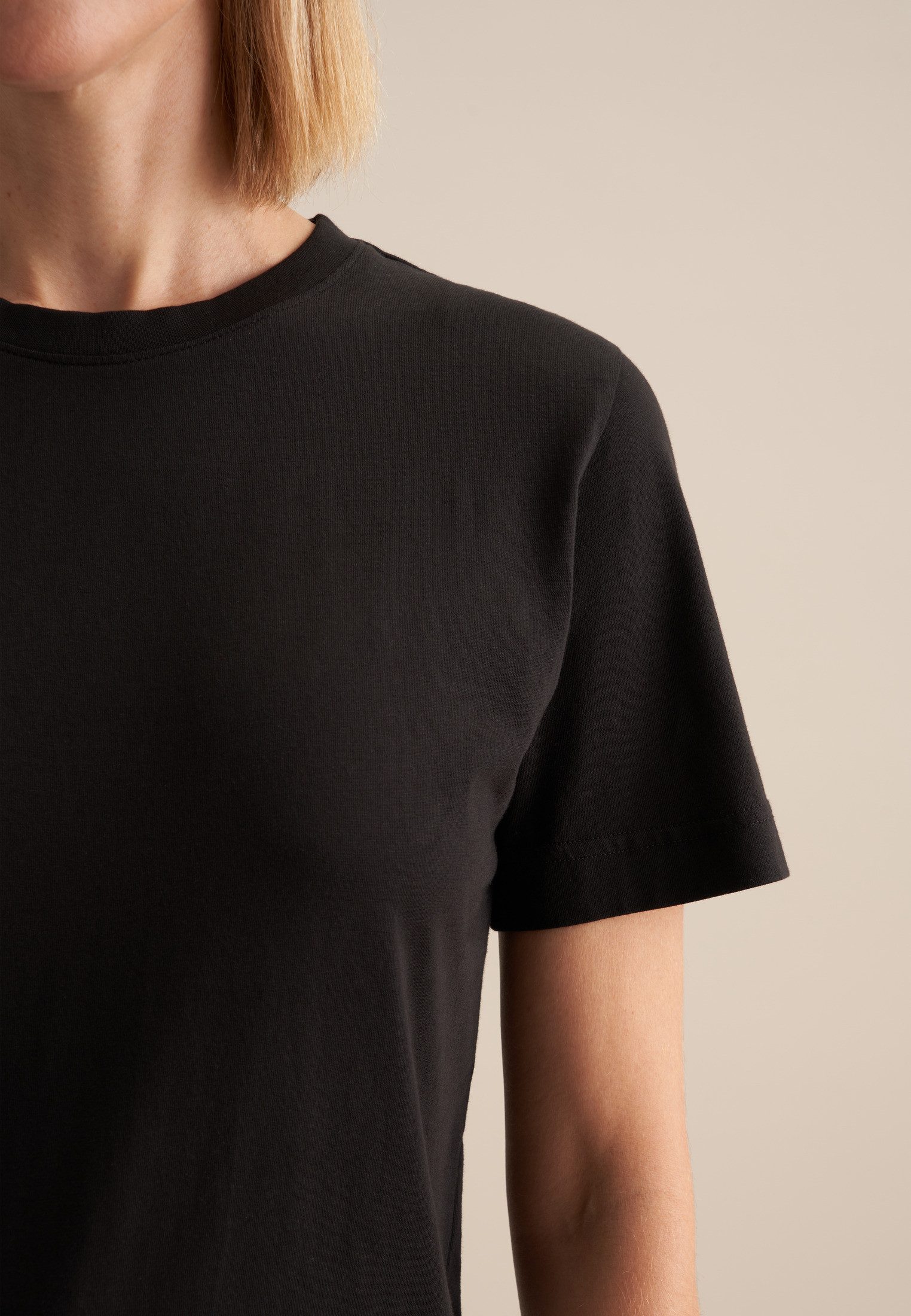 seidensticker T-shirt 1/2 ronde hals uni
