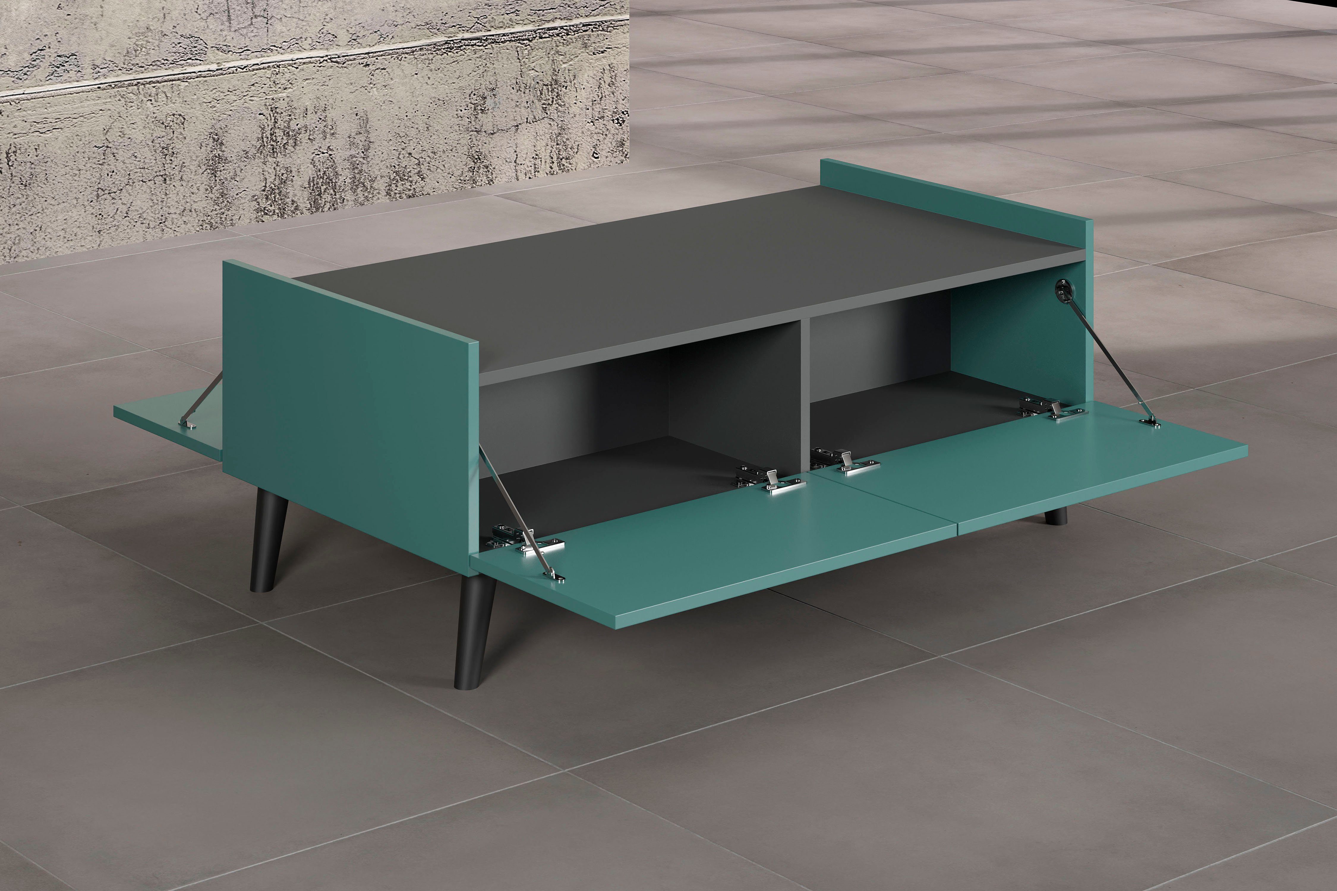 andas Salontafel Mikkeline Woonkamertafel met ingebouwde bovenplaat met 4 lades (1 stuk)