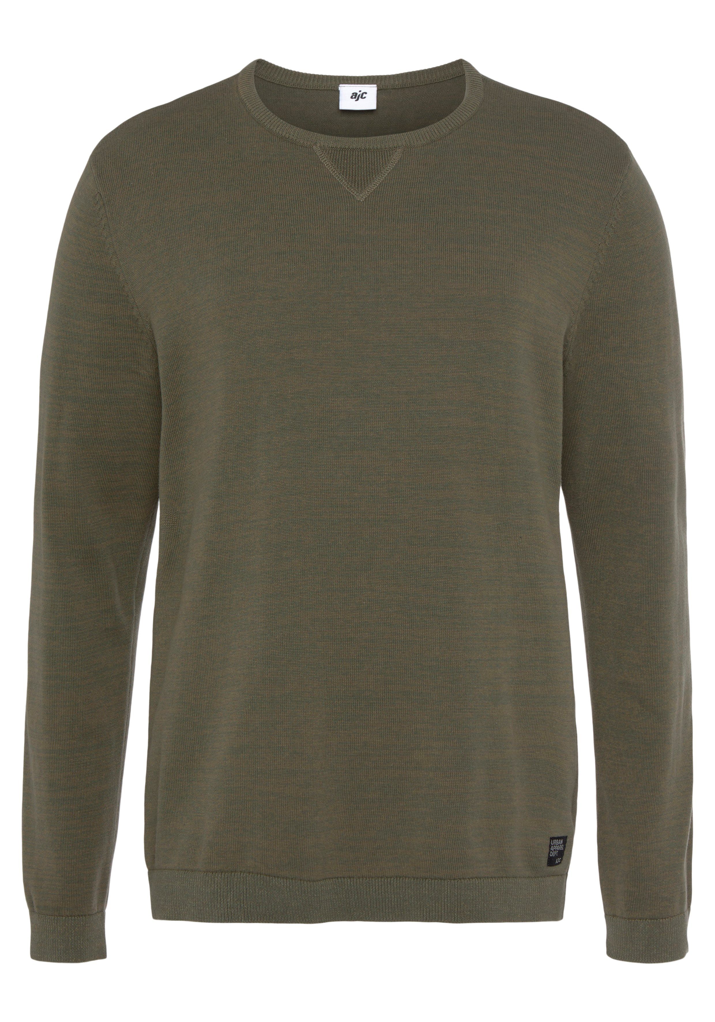 AJC Trui met ronde hals in speciale brei-look