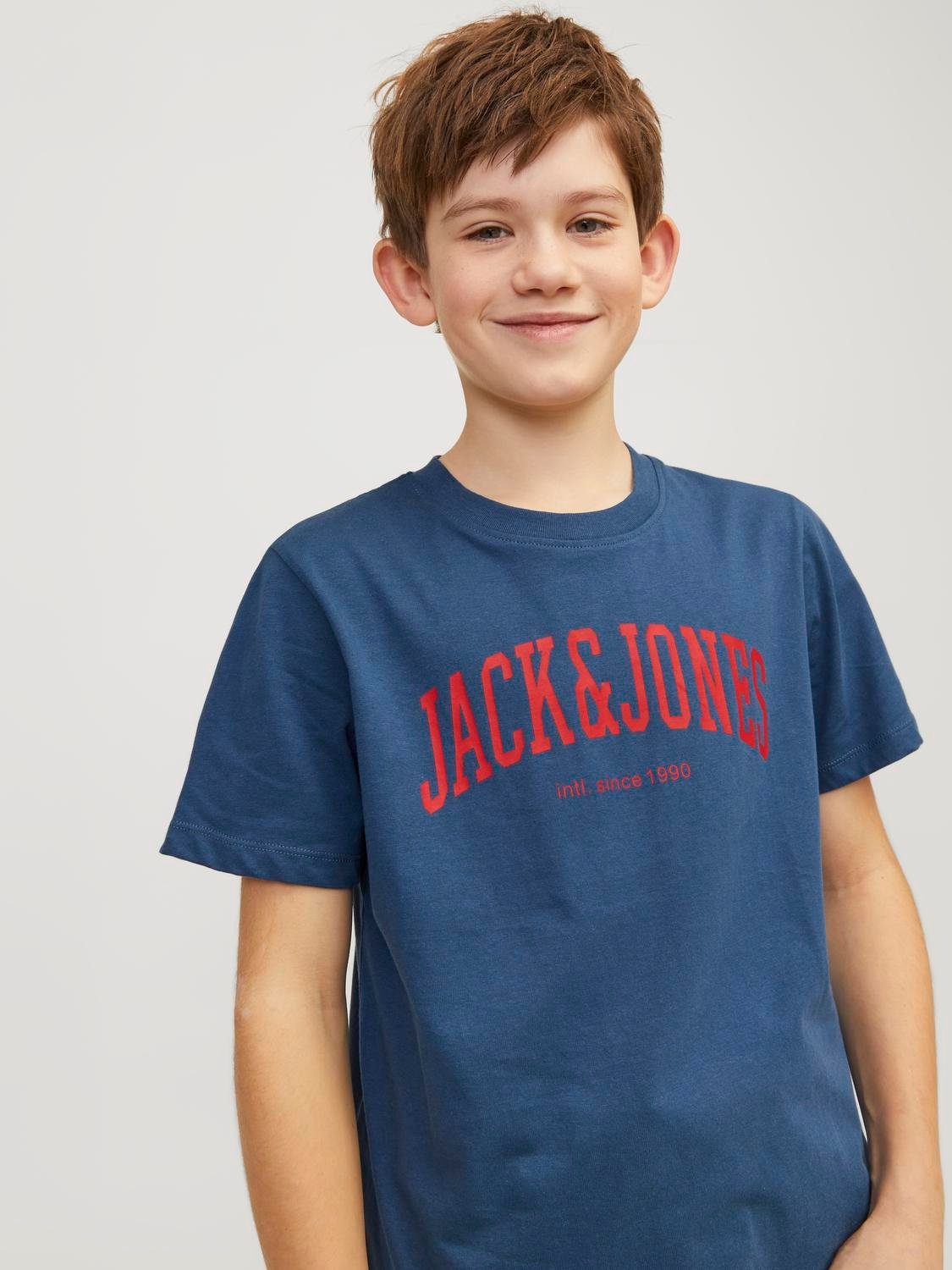 Jack & Jones Junior Shirt met korte mouwen JJEJOSH TEE SS CREW NECK NOOS JNR