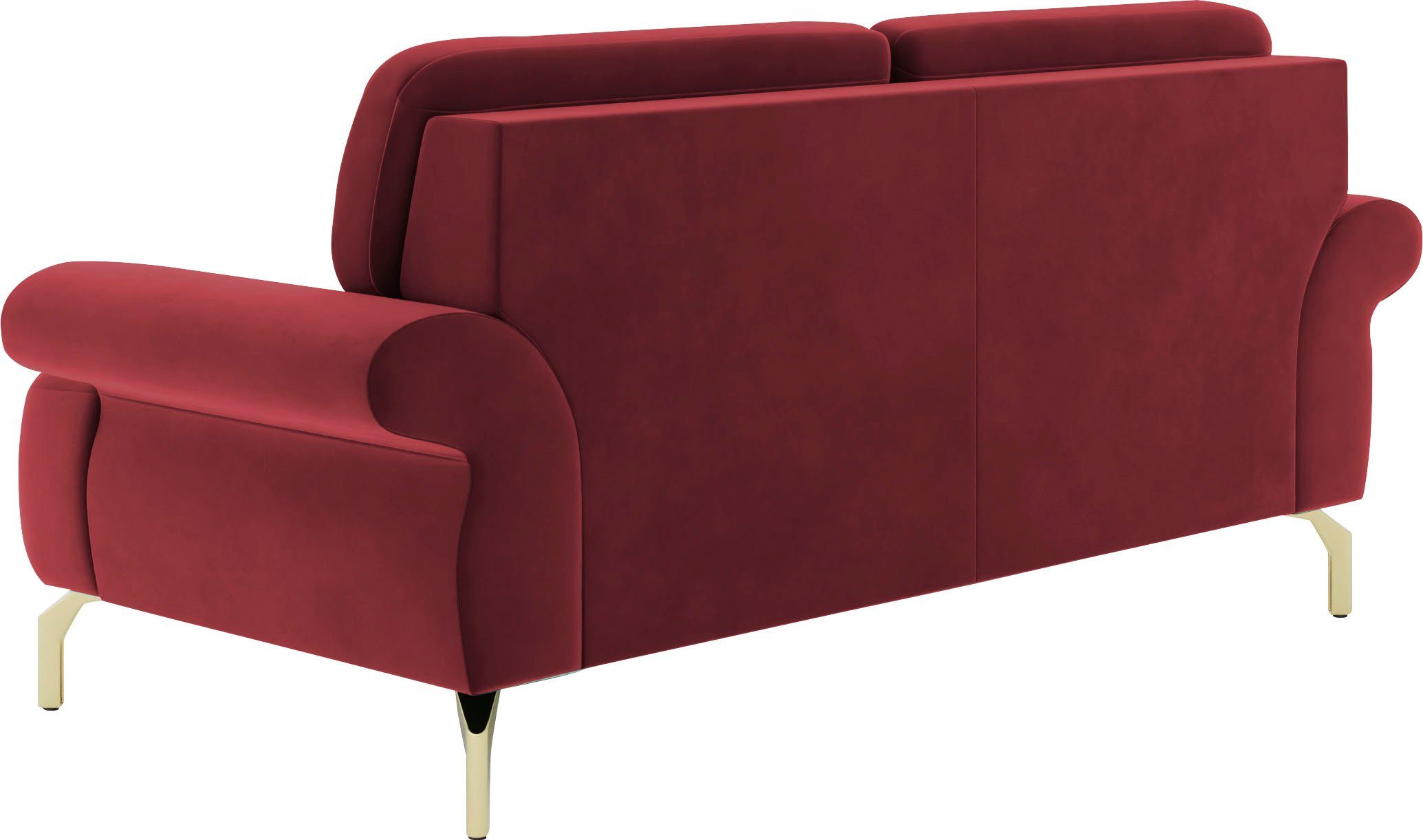 sit&more 2-zitsbank Orient 1 incl. 2 sierkussens met strassteentjes, goudkleurige metalen poten