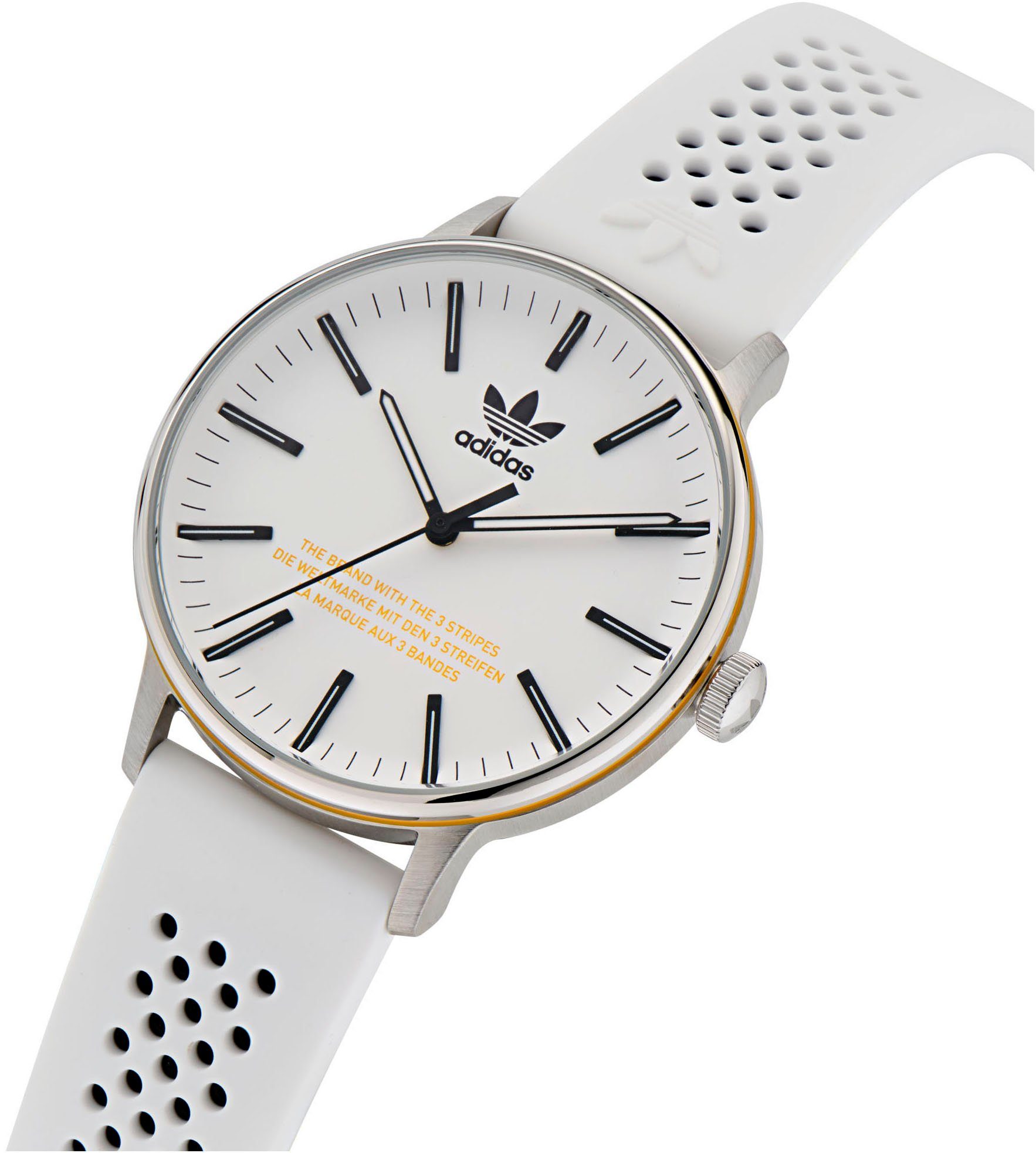 adidas Originals Kwartshorloge CODE ONE 3H Polshorloge, dames, herenhorloge, unisex, analoog, siliconen band