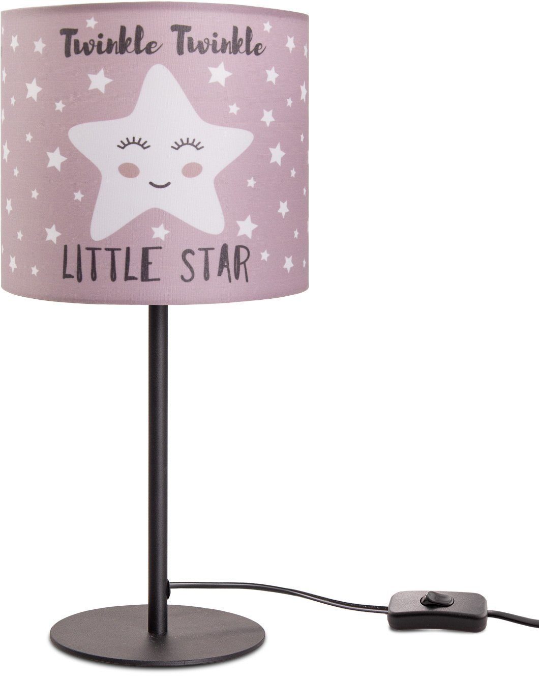 Paco Home Tafellamp Aleyna 105 Kinderlamp LED kinderkamer lamp sterren-motief, tafellamp E14