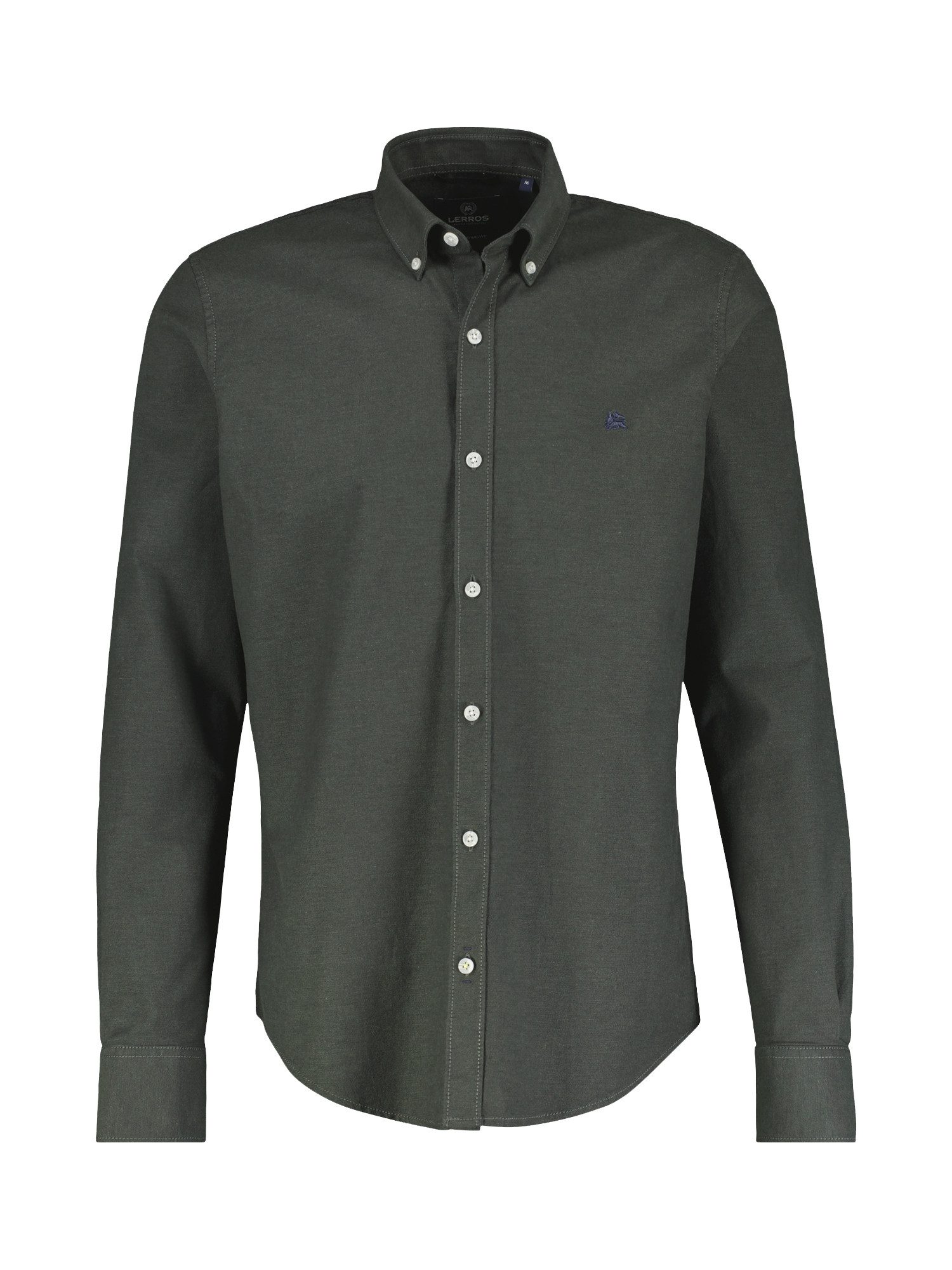 Lerros Overhemd met lange mouwen LERROS oxford overhemd met stretchpercentage en button-down kragen heren overhemden maat S groen
