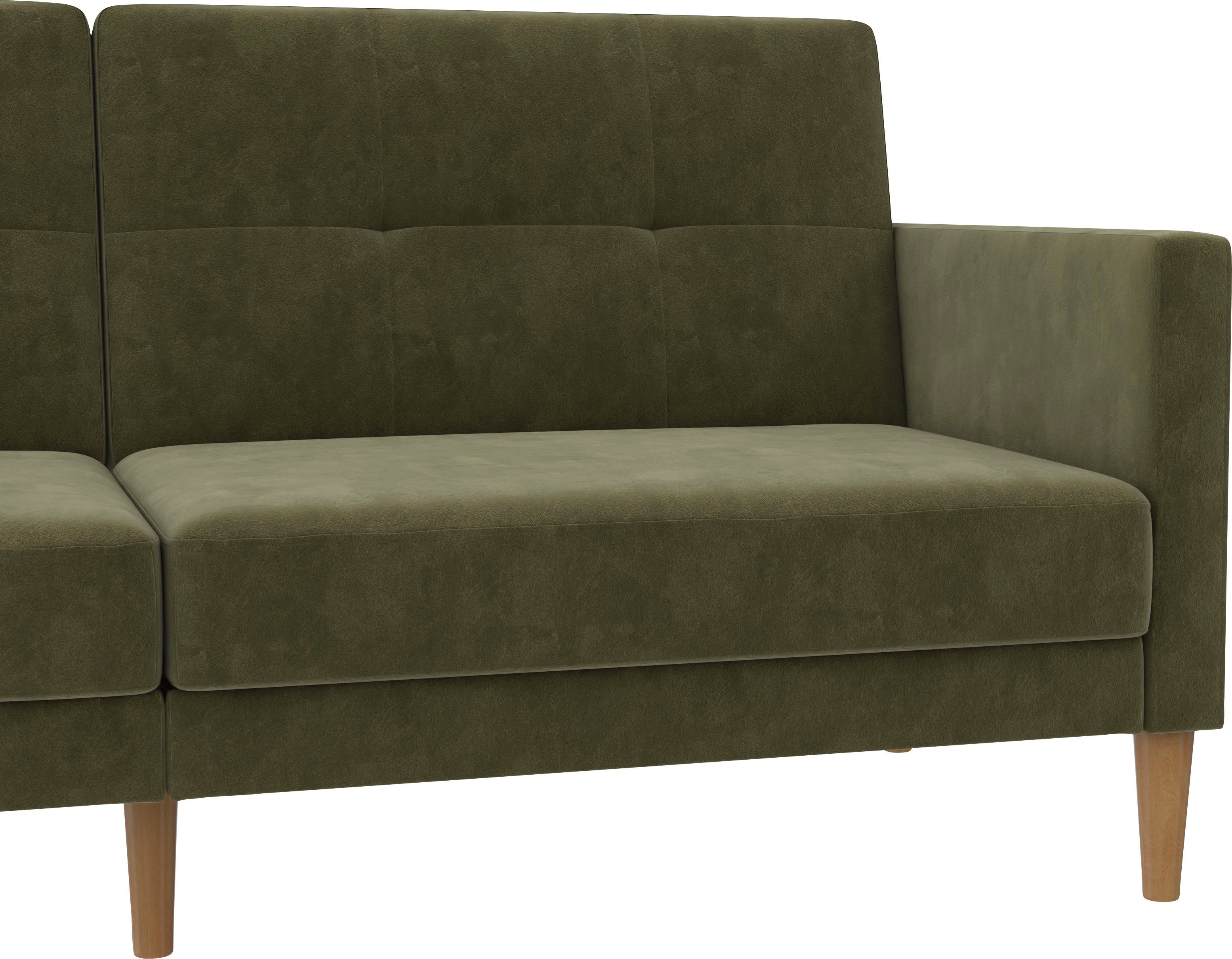 Dorel Home 3-zitsbank Lilly Bedfunctie, rugleuning 3-voudig verstelbaar, zithoogte 43 cm