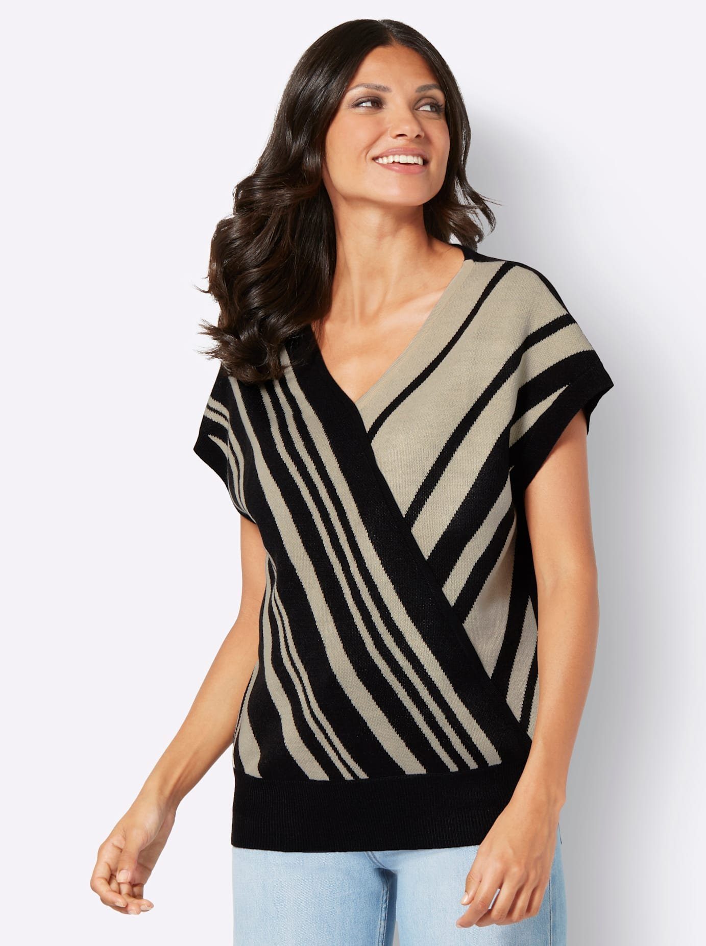 Classic Basics JacquardTrui met V-hals