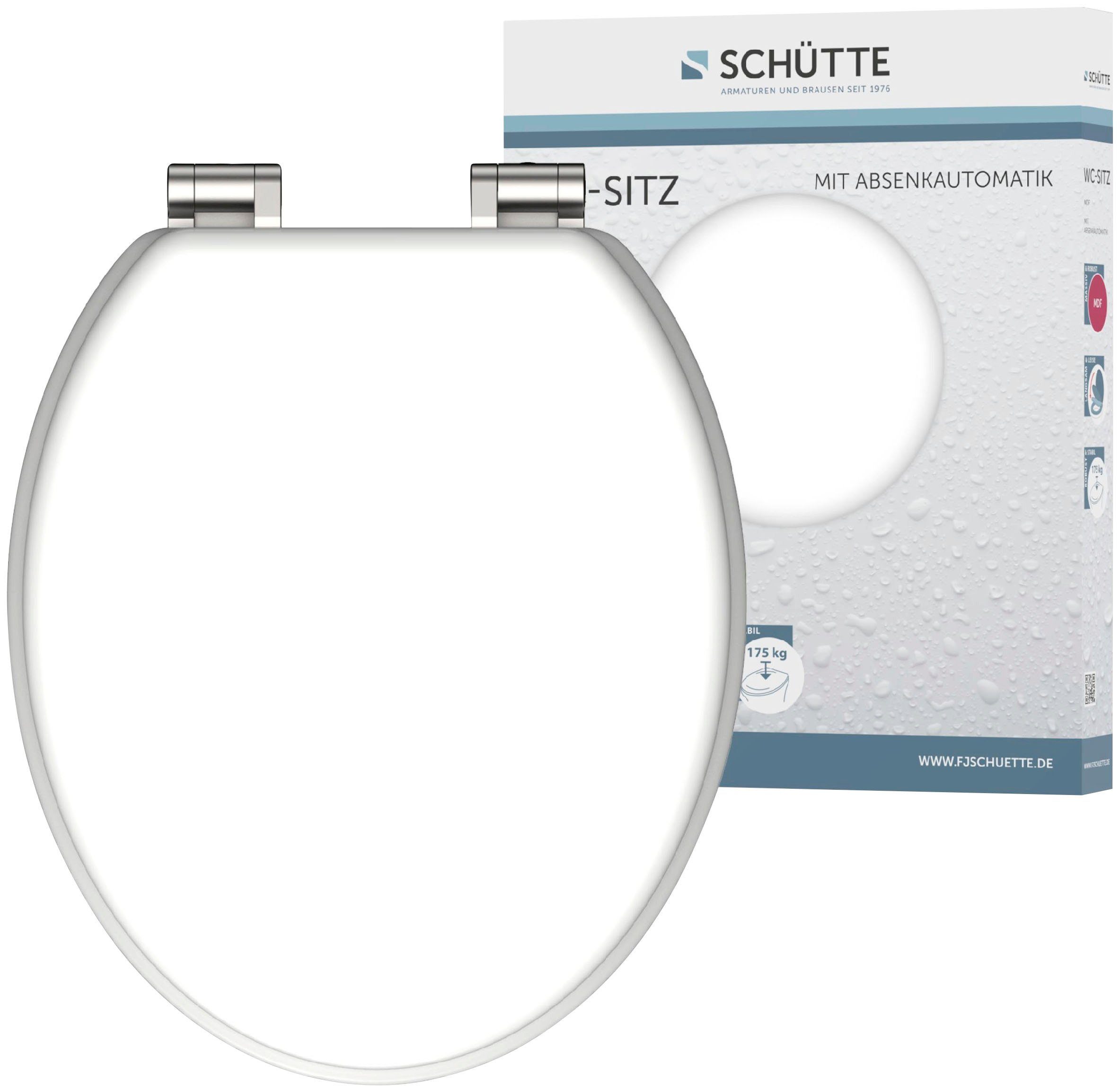 Toiletzitting Schutte Spirit White Met Soft Close MDF Mat Wit