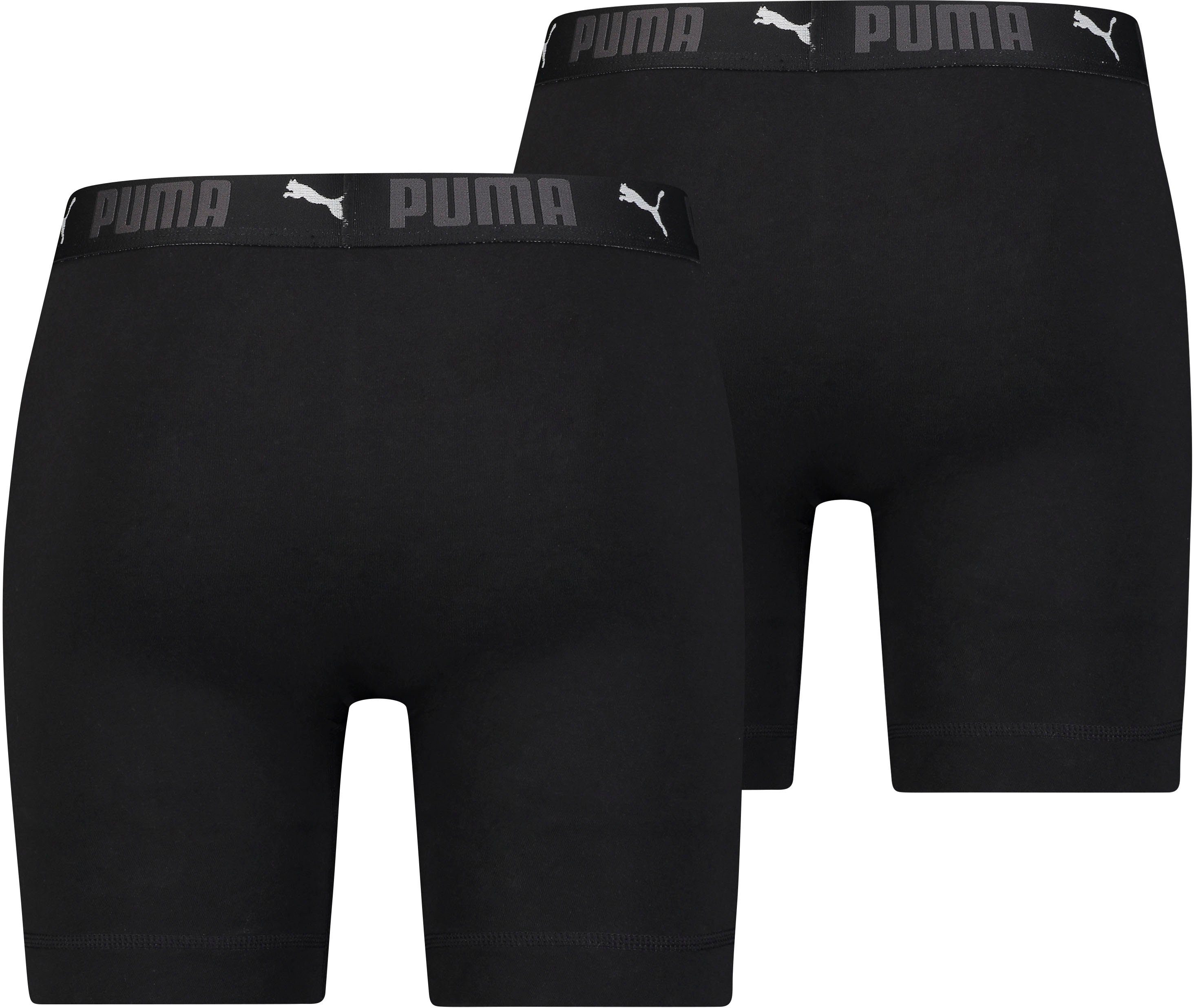 PUMA Boxershort PUMA MEN SPORT COTTON LONG BOXERS 2P (2 stuks, Set van 2)