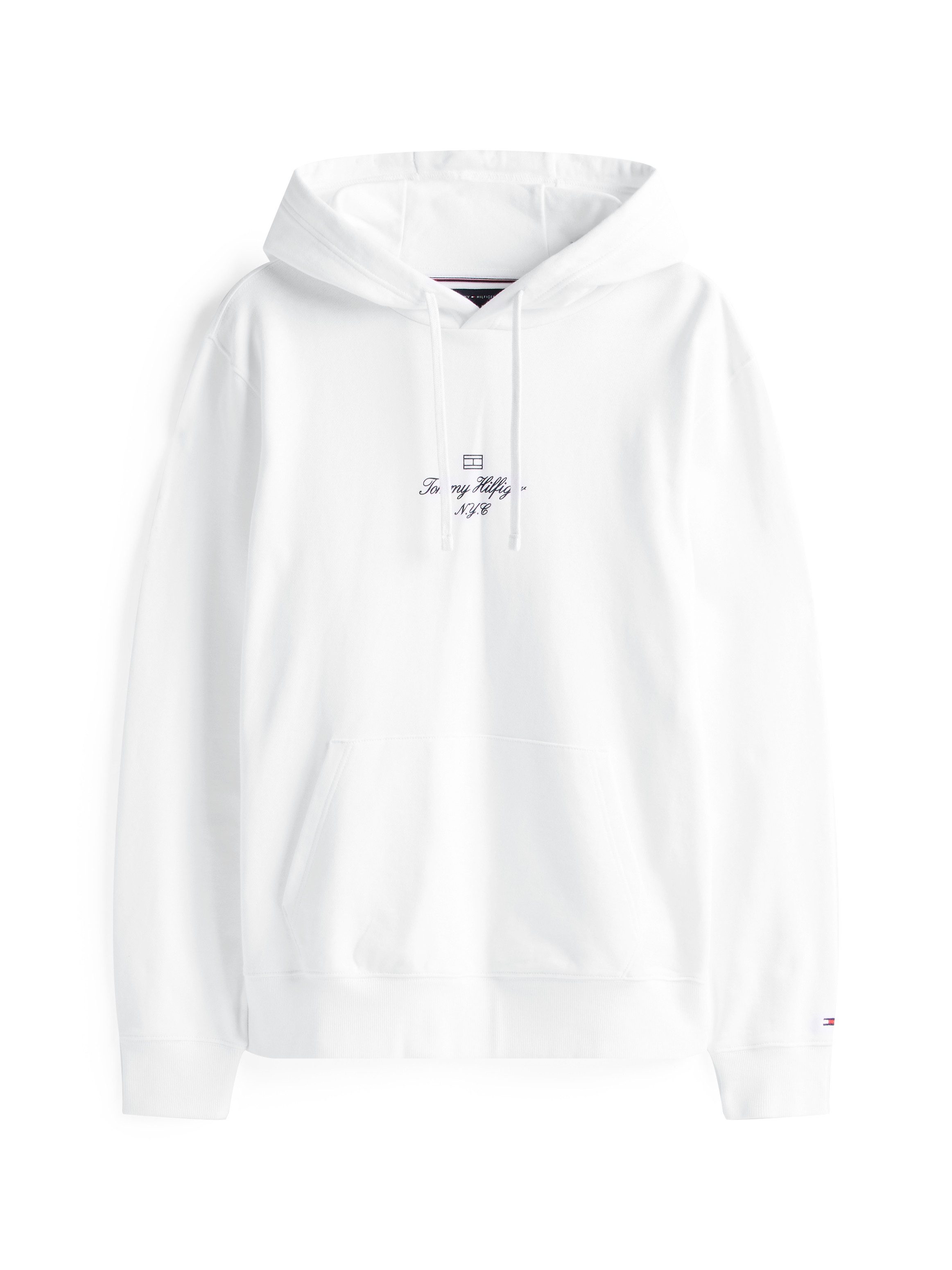 Tommy Hilfiger Hoodie OUTLINE FLAG SCRIPT HOODIE met contrastkleurig borduursel