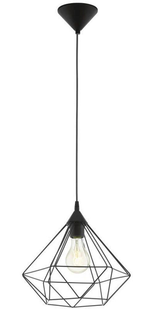 EGLO Hanglamp TARBES hanglamp, pendellamp, vintage, retro, staal, zwart E27