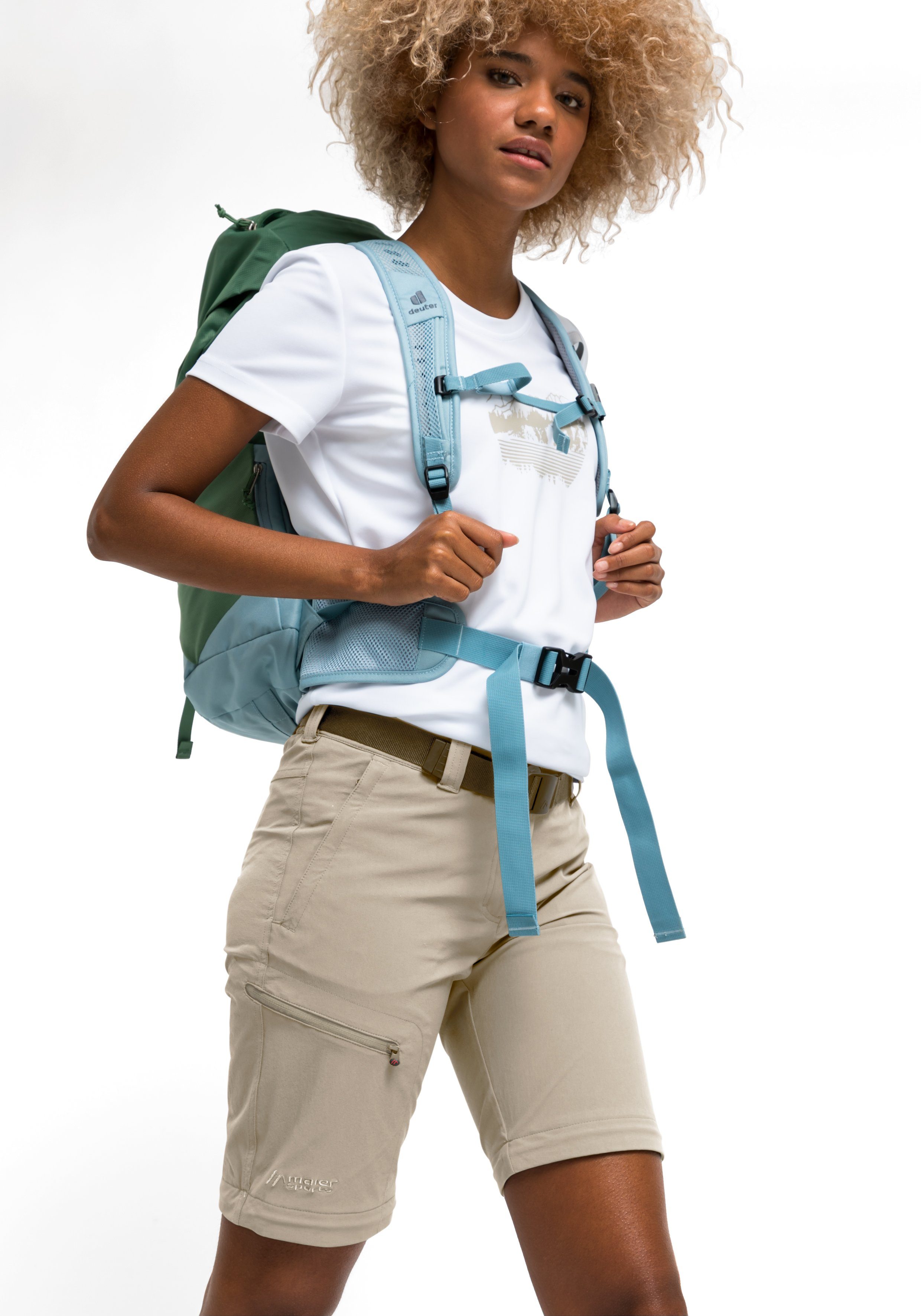 Maier Sports Functionele broek Nata Dames wandelbroek, afritsbare outdoorbroek, 3 zakken, regular fit