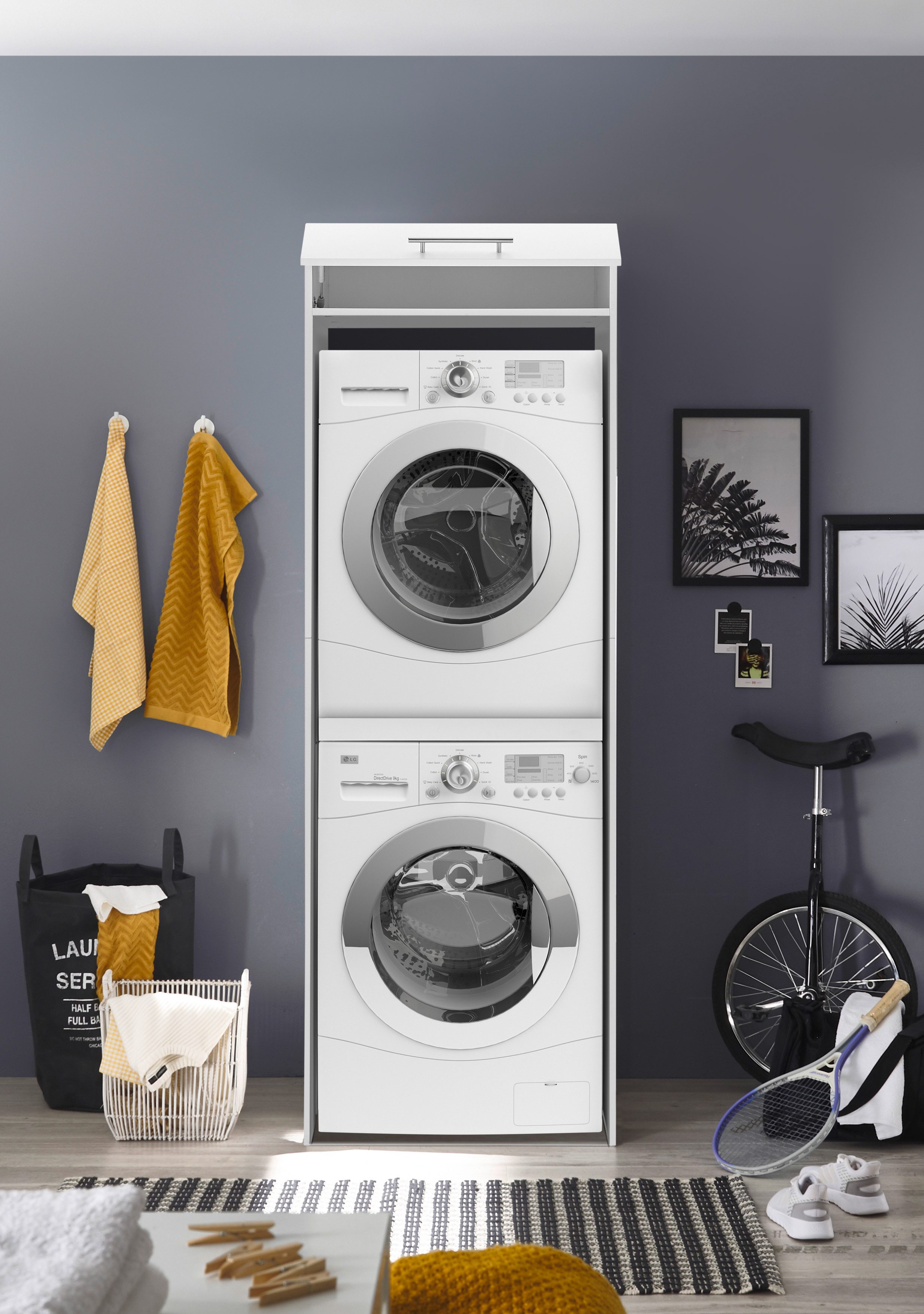 RESPEKTA Kast voor wasmachine Clara (h x b x d) 200 x 67,4 x 67,6 cm