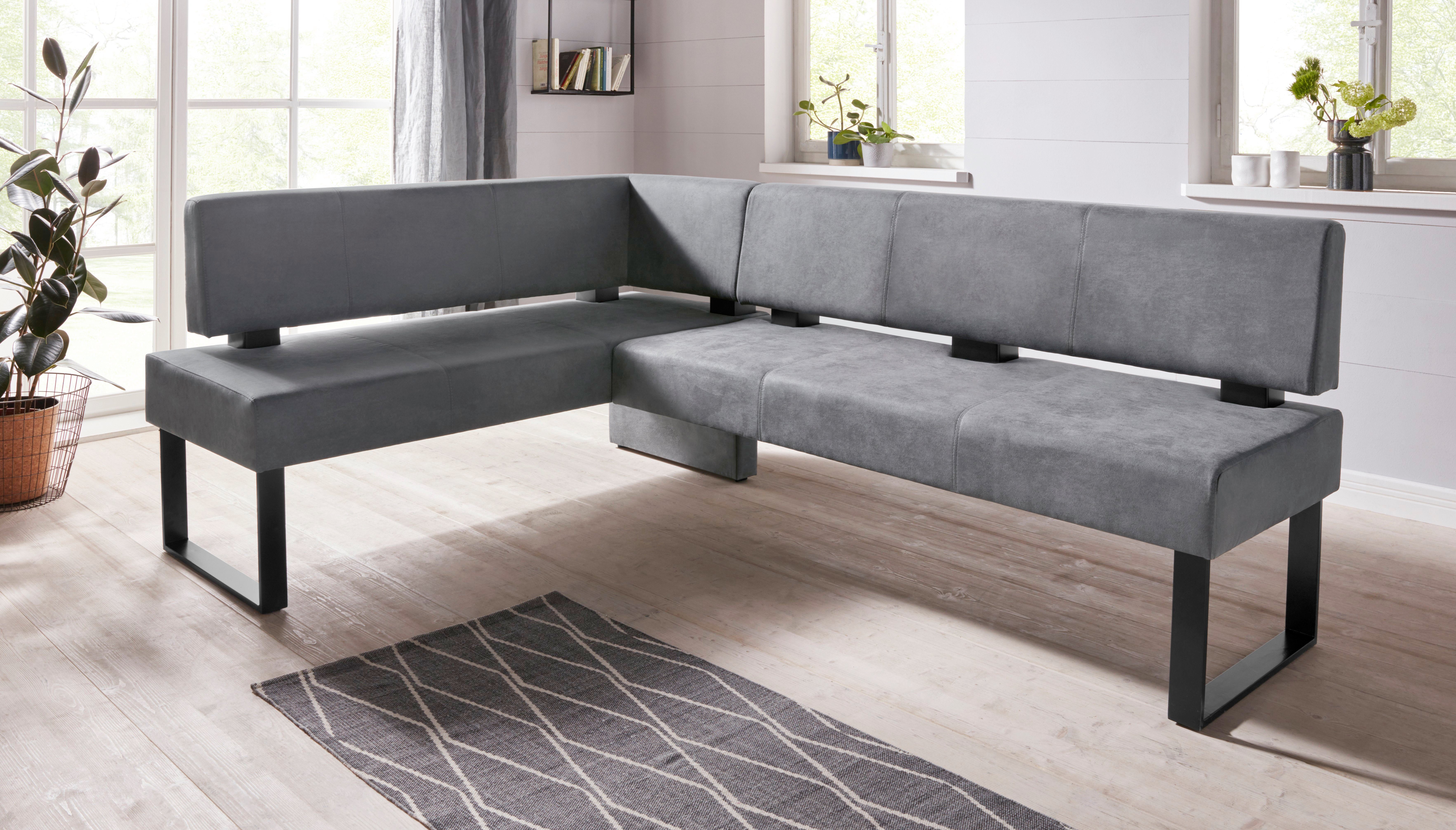 Home affaire Hoekbank Oliver met metalen frame, keukenbank verschillende hoezen cord eetkamerbank ottos choice