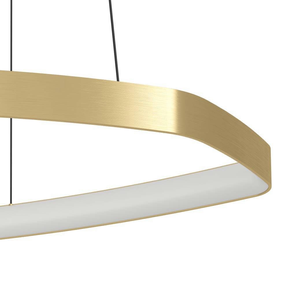 EGLO Hanglamp VALLEROSA dimbare pendelleuchte, metall in messing-gebürstet, lampe, ø 58 cm (1 stuk)