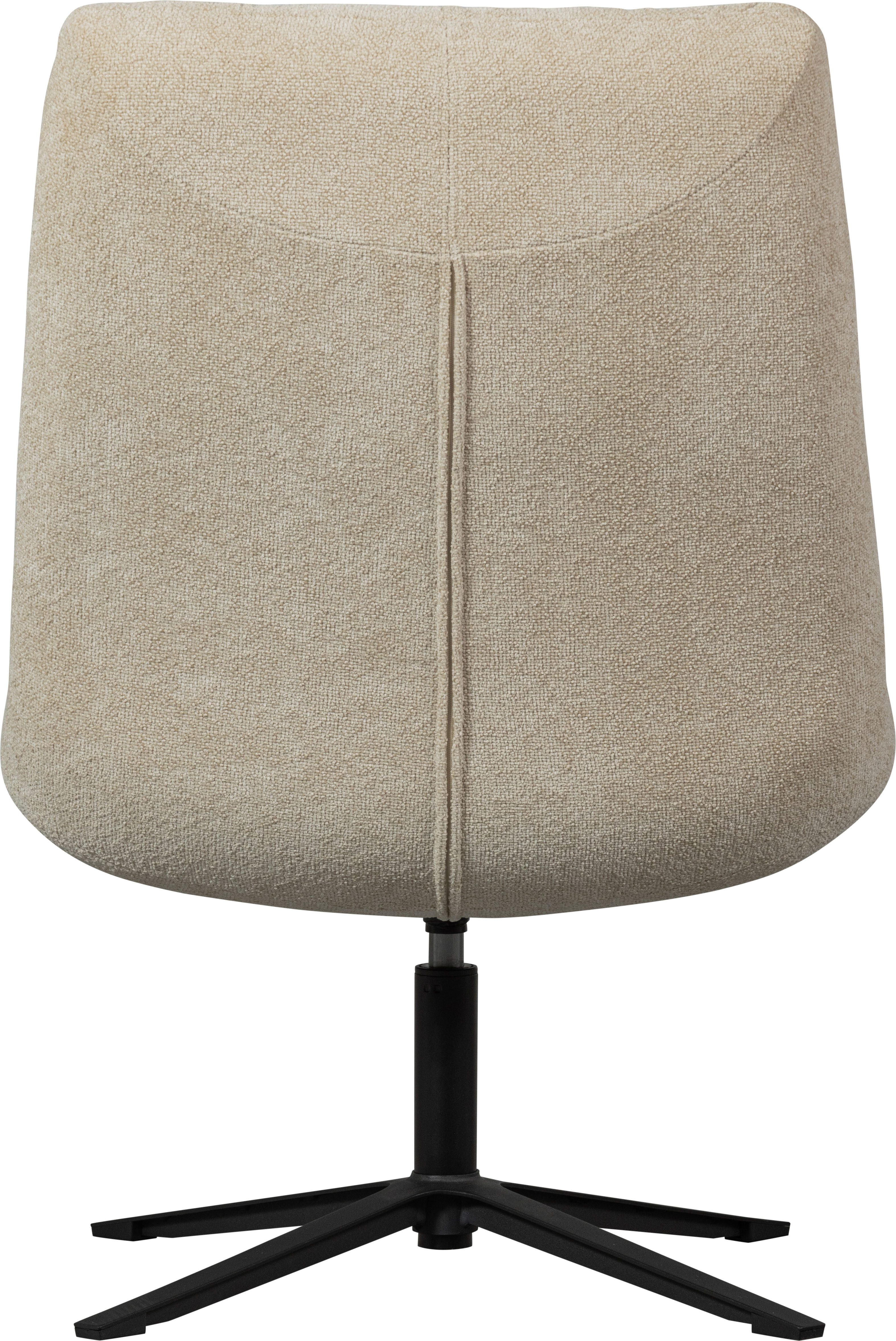 WOOOD Draaibare fauteuil Job Bouclé-bekleding, relaxstoel, H 101 cm x B 70 cm
