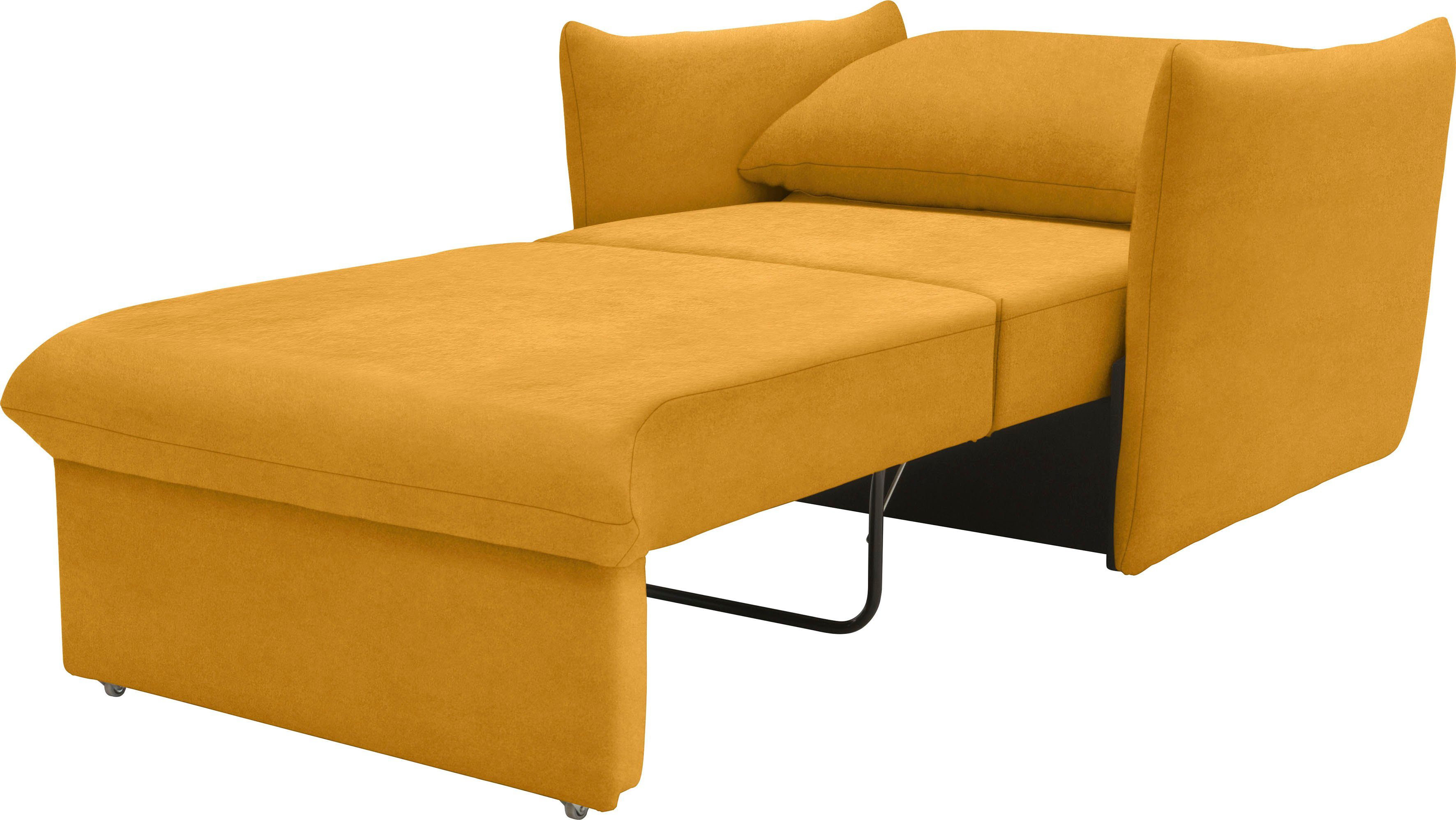 LOOKS BY WOLFGANG JOOP Fauteuil LOOKS XII Slaapstoel, Slaapfunctie Boxspringbekleding, met slaapfunctie, kussen-look