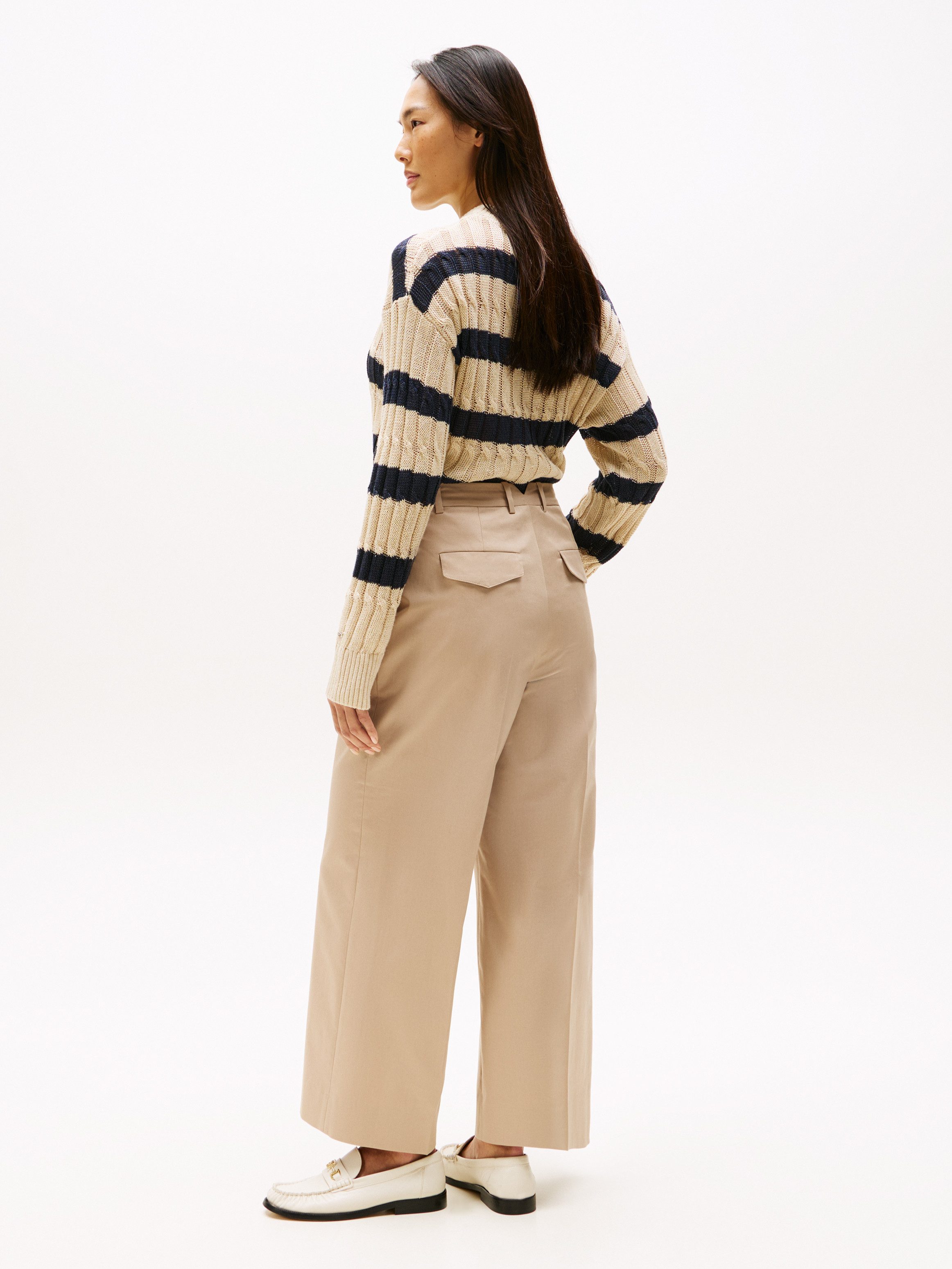Tommy Hilfiger Chino COTTON WIDE LEG ANKLE CHINO PANT
