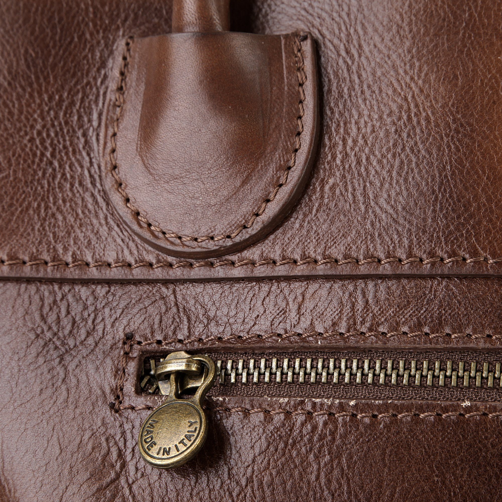 Piké Shopper echt leer, made in italy