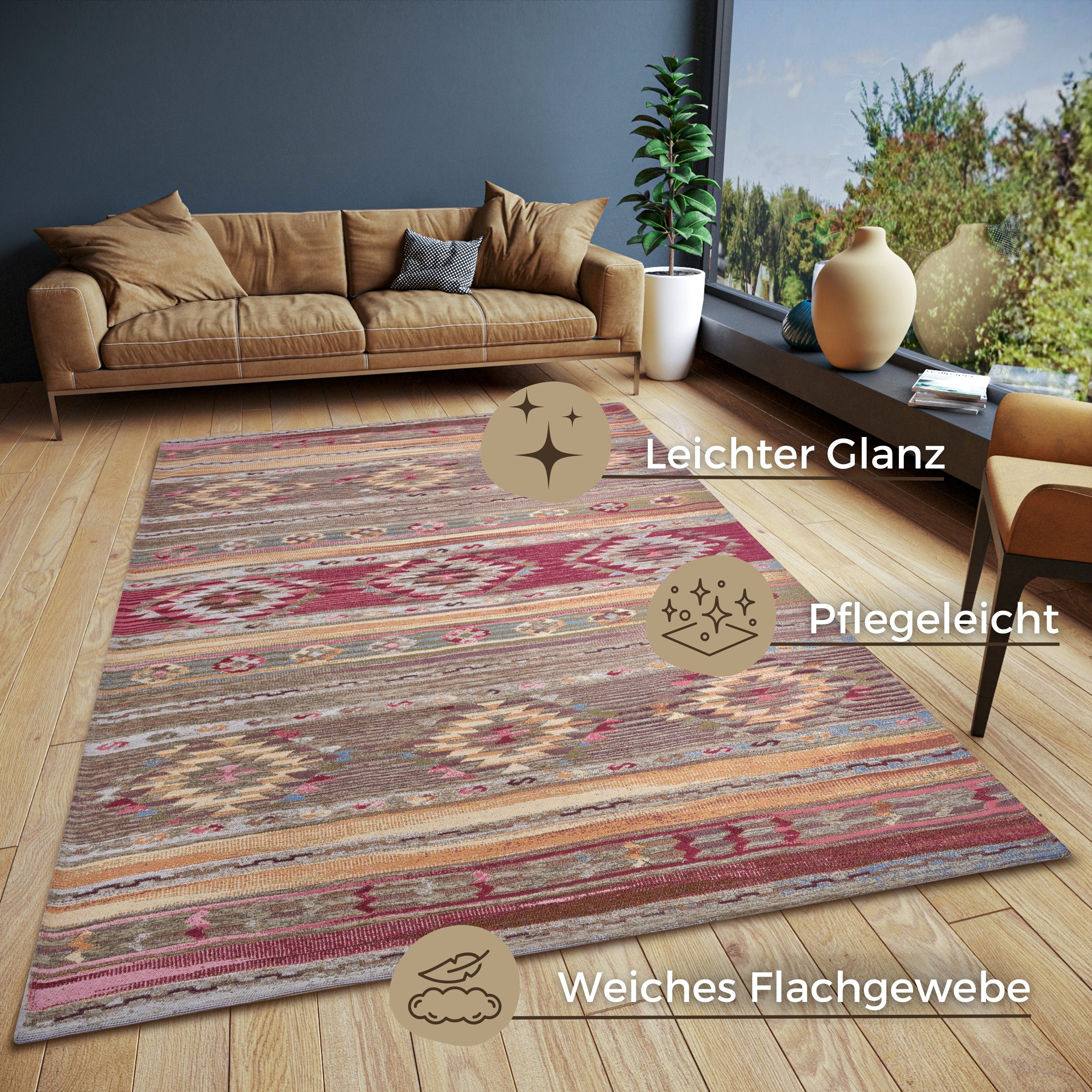 HANSE Home Vloerkleed Necla slijtbestendig, onderhoudsvriendelijk, robuust, antislip