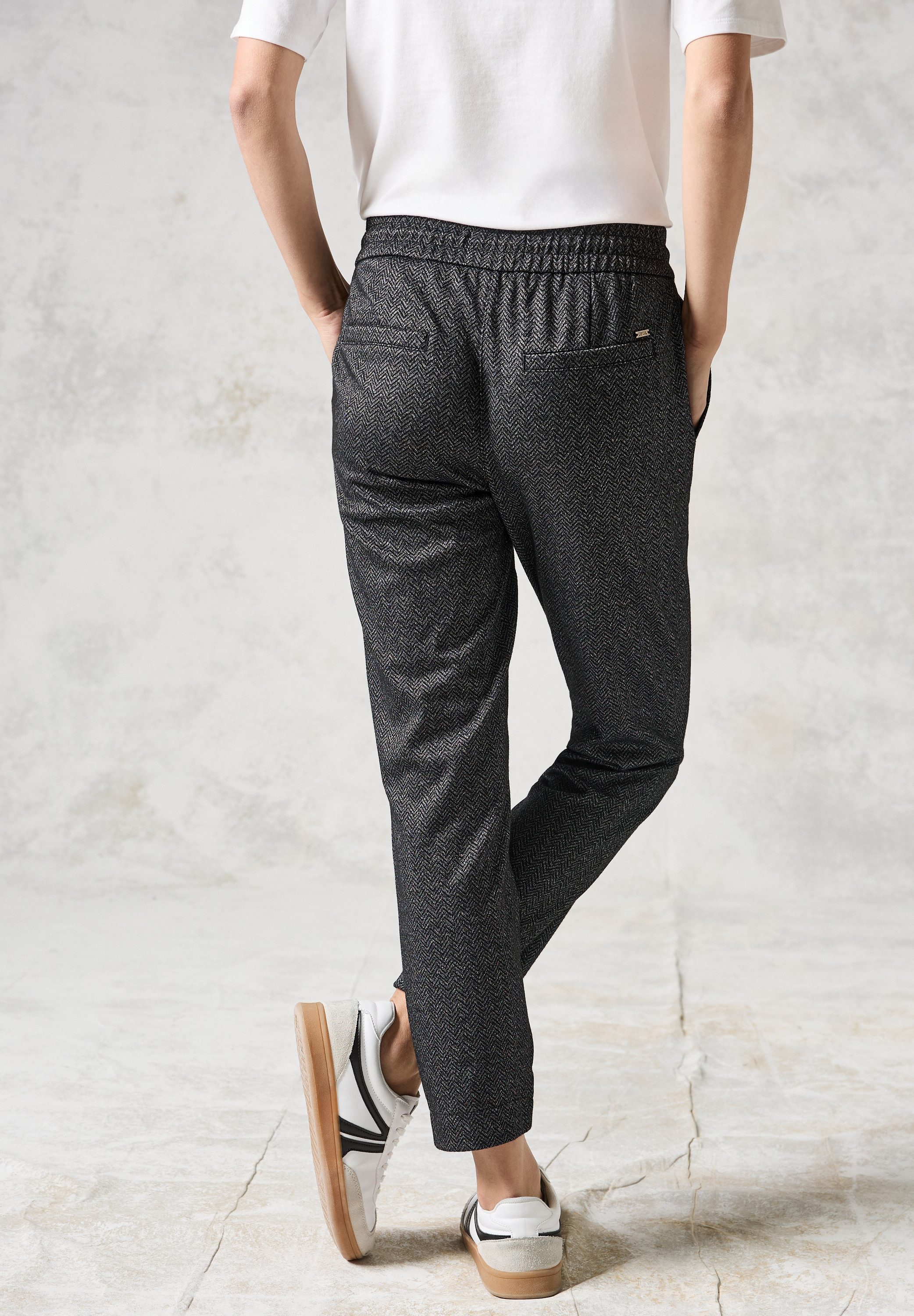 Cecil Stoffen broek Stijl Tracey in visgraatlook