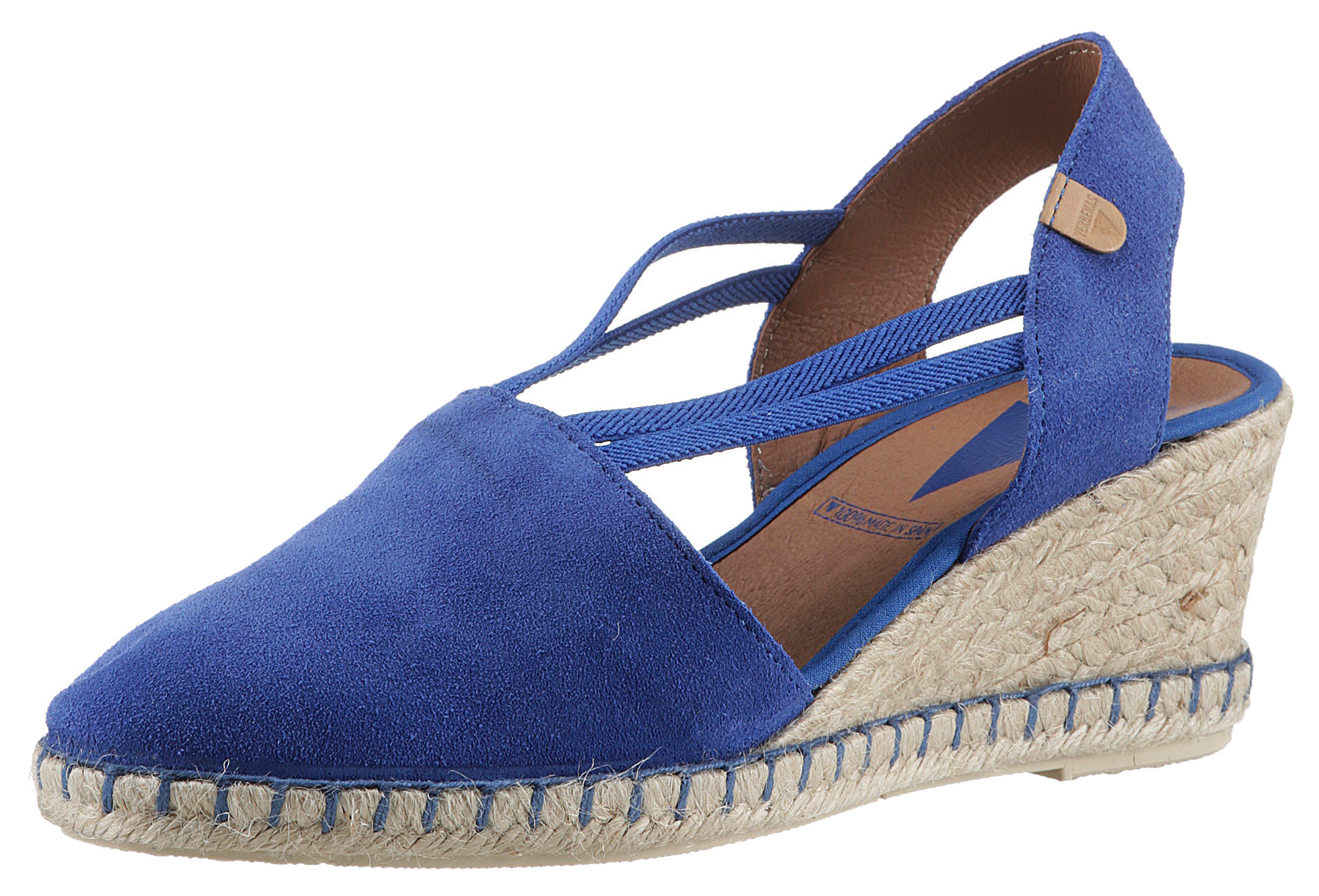 VERBENAS Sandaaltjes Maika Serraje zomerschoen, sandaal, sleehak, met jute bekleding