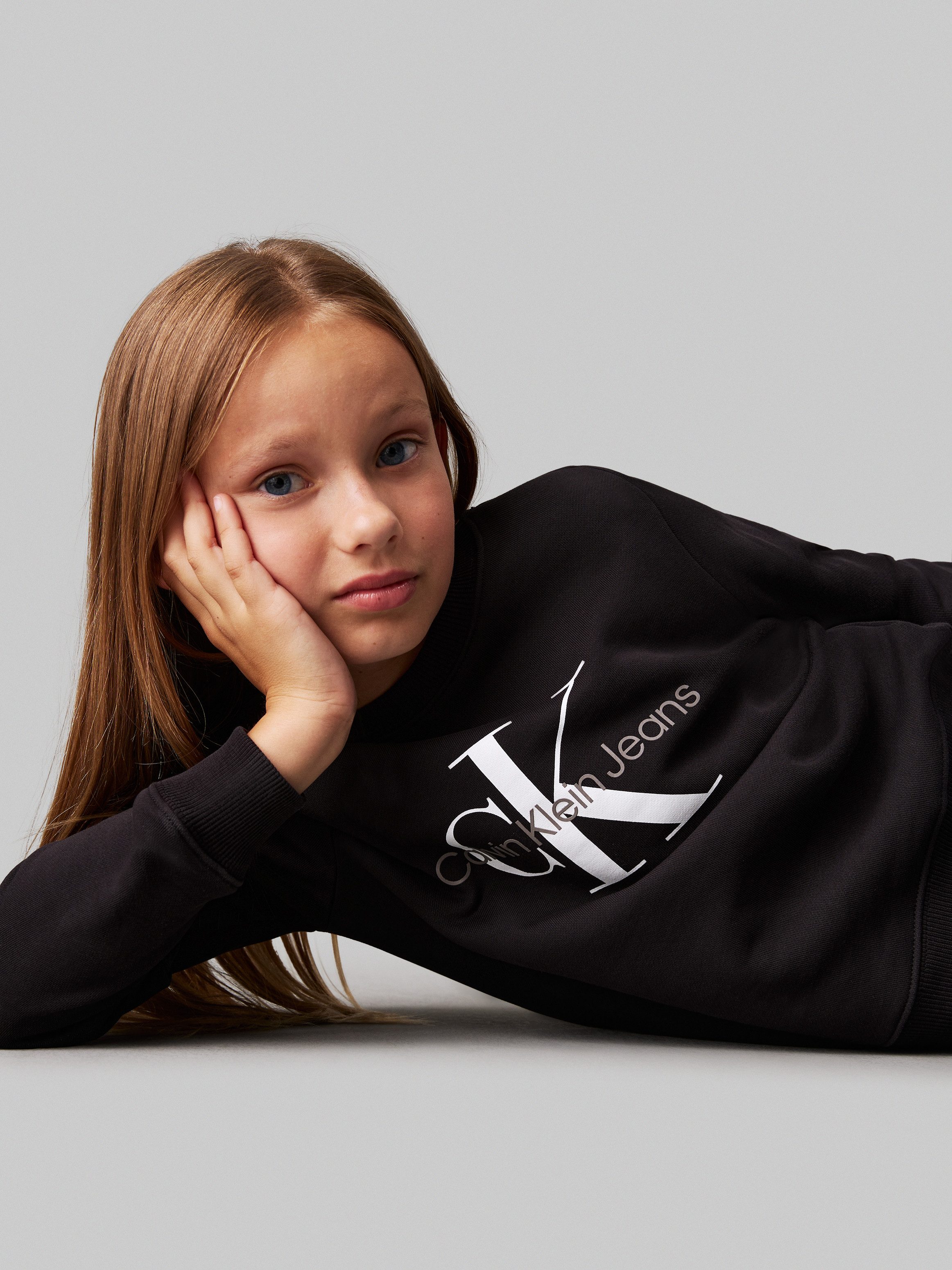 Calvin Klein Sweatshirt CK MONOGRAM TERRY CN voor kinderen tot 16 jaar en met logoprint
