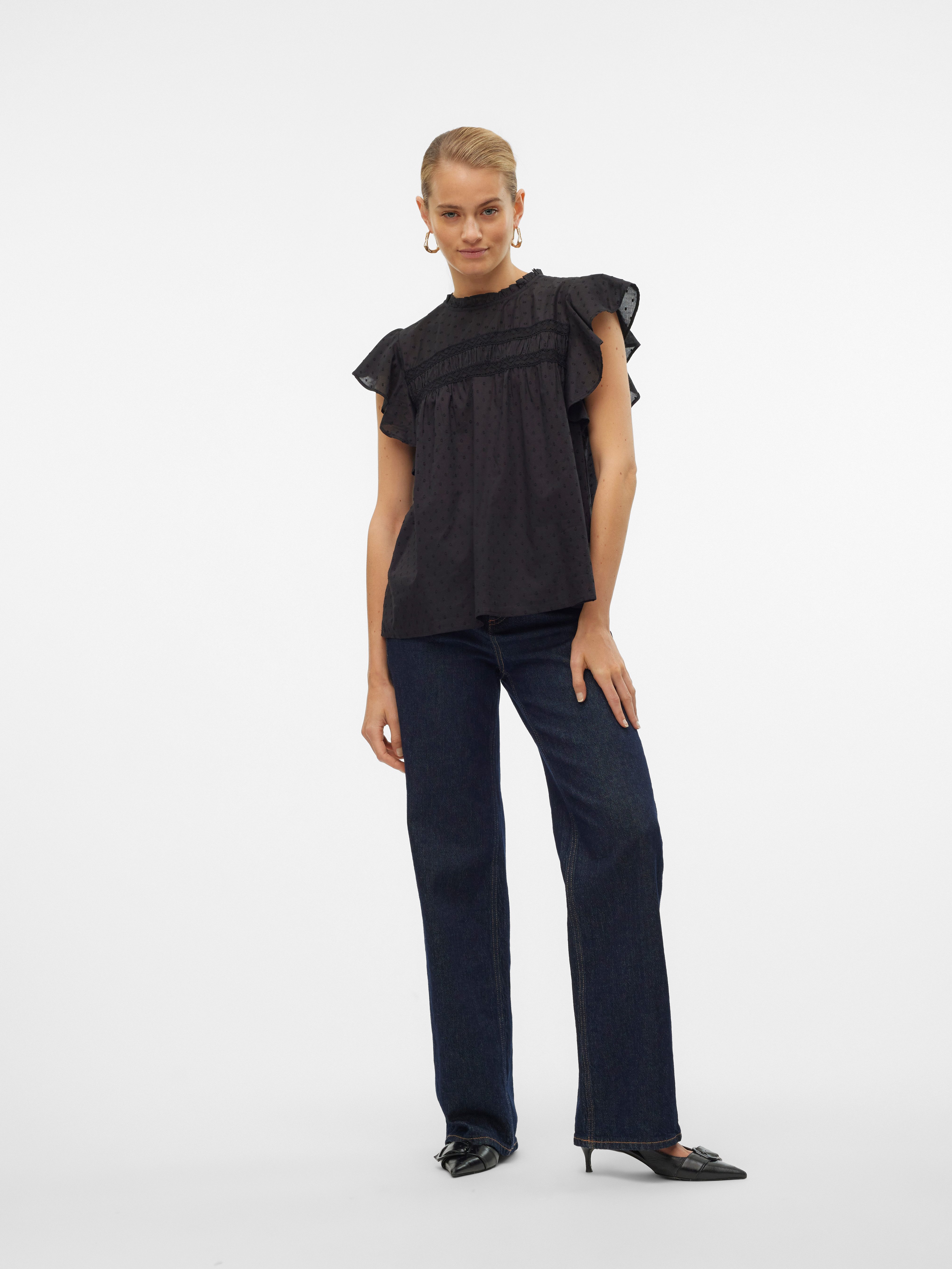 Vero Moda Shirt VMTRINE SL LACE TOP WVN NOOS